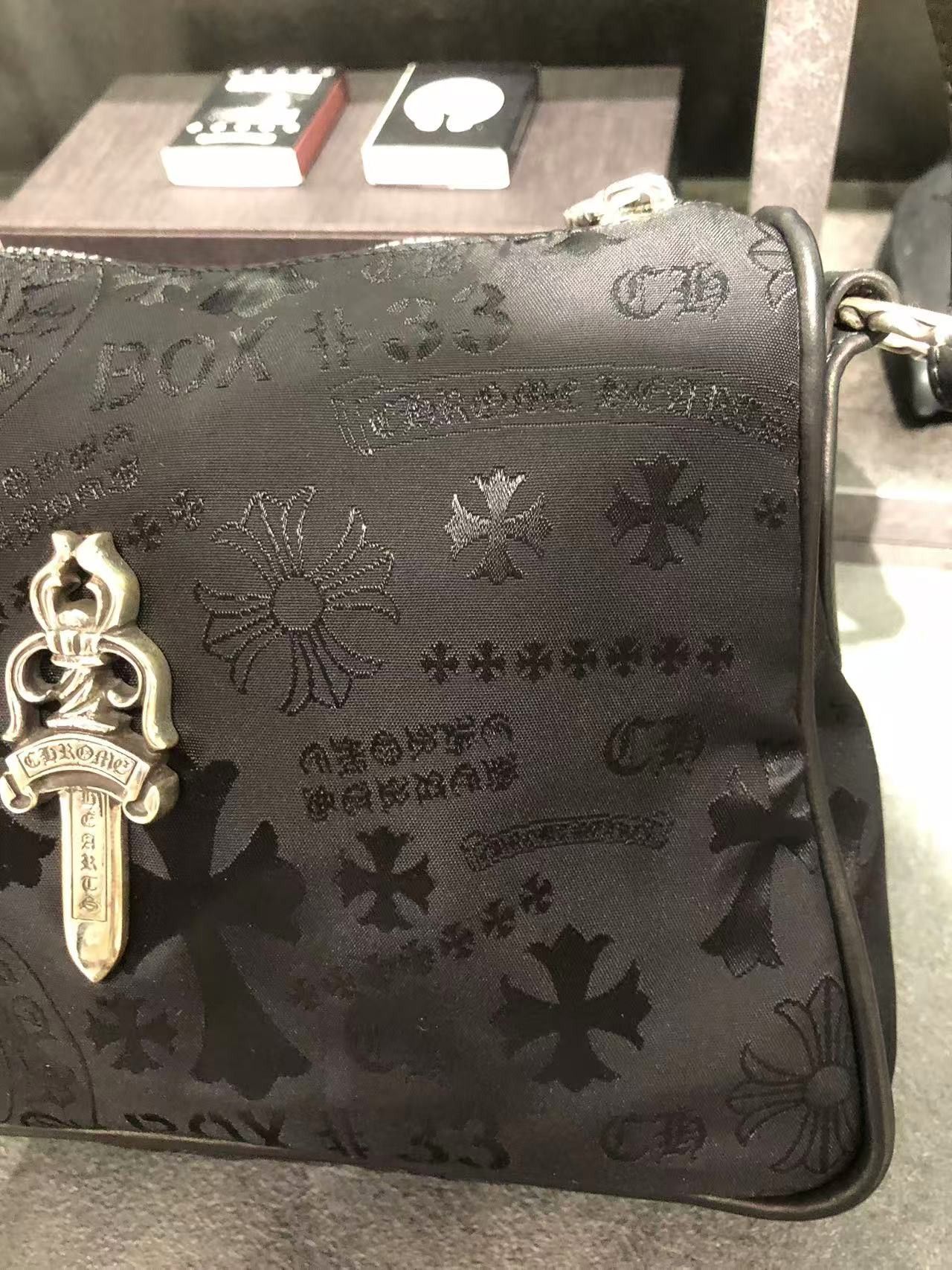Chrome Hearts Chrome Hearts Silver Dagger Tonal Monogram Black Nugget Bag Size ONE SIZE - 7 Thumbnail