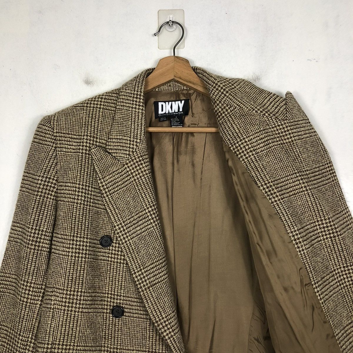 DKNY 📌VINTAGE WOOL JACKET DKNY CHECK ISSEY MIYAKE Size US S / EU 44-46 / 1 - 13 Thumbnail
