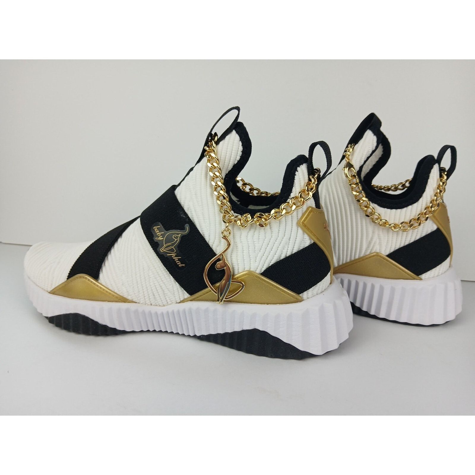 Puma Puma Baby Phat X Defy Mid Women Sz 6.5 White/Blk Shoes Size US 6.5 / IT 36.5 - 9 Thumbnail