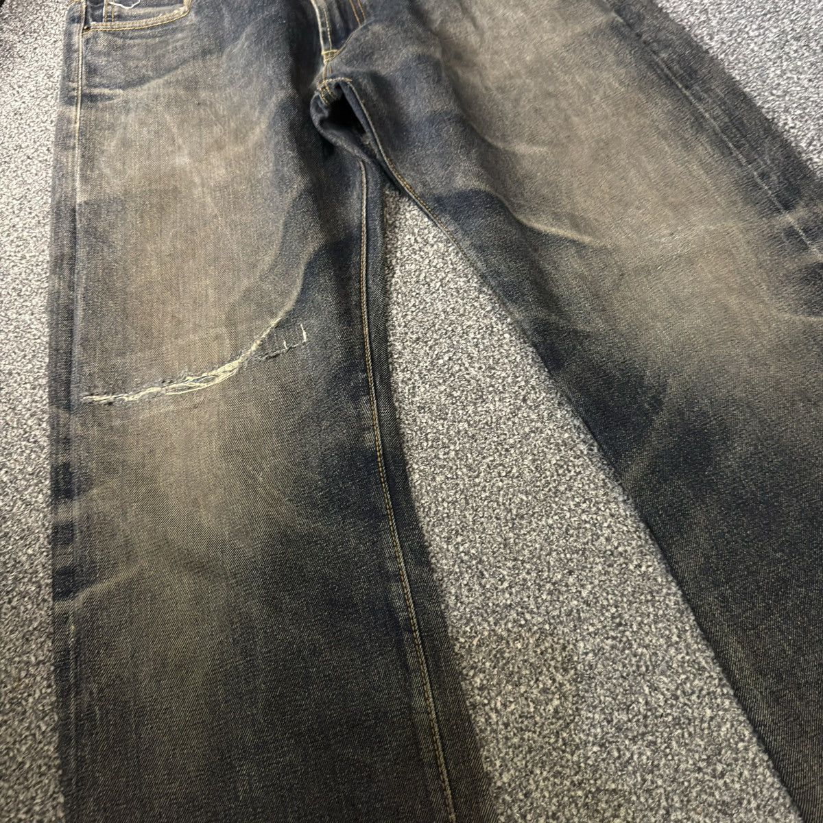 Studio D'Artisan Vintage Selvedge Dry Bones Fading Japanese Raw Denim Size US 32 / EU 48 - 4 Thumbnail