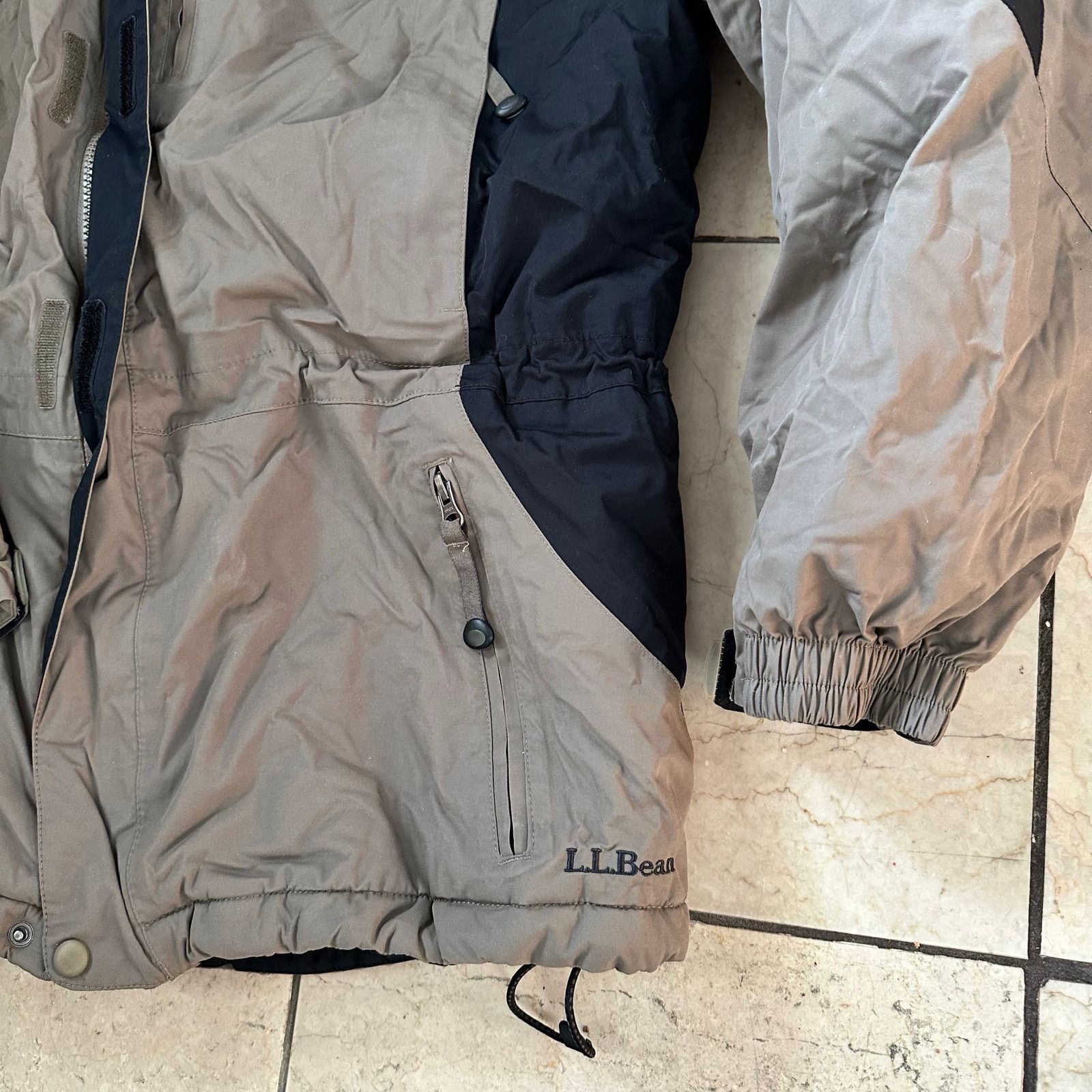 L.L. Bean L.L. Bean L Primaloft Black Tan Ski Parka Jacket Coat hood Size US L / EU 52-54 / 3 - 11 Thumbnail