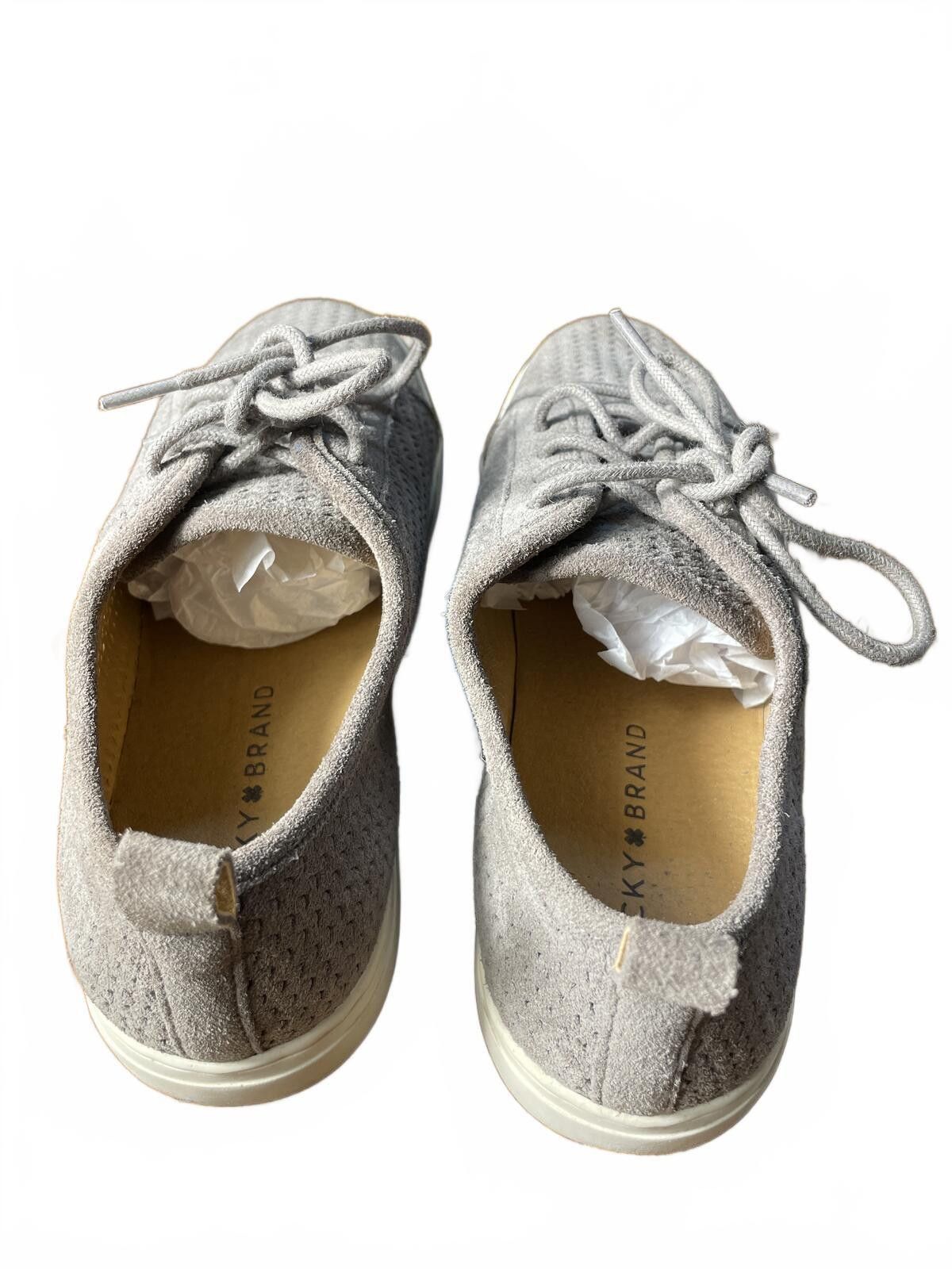 Lucky Brand Lucky Brand Leather Suede Lace Sneakers Shoes Women's 8 Gray Size US 8 / IT 38 - 4 Thumbnail