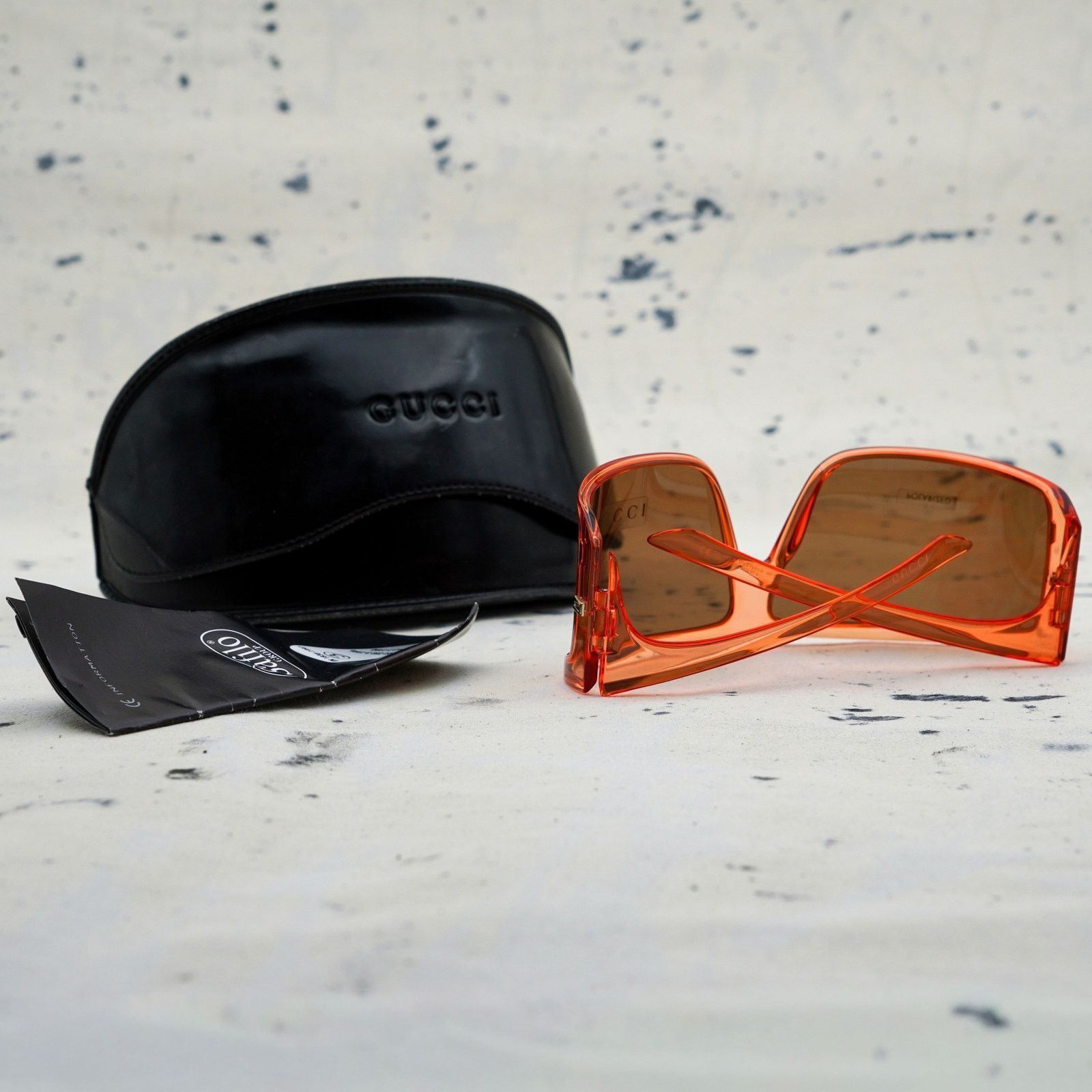 Gucci Vintage gucci oversized logo polarized iconic sunglasses Size ONE SIZE - 9 Thumbnail