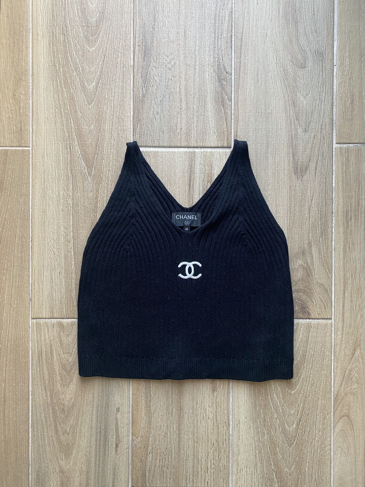 Chanel Chanel Ribbed Knit Tank Top Size M / US 6-8 / IT 42-44 - 3 Thumbnail