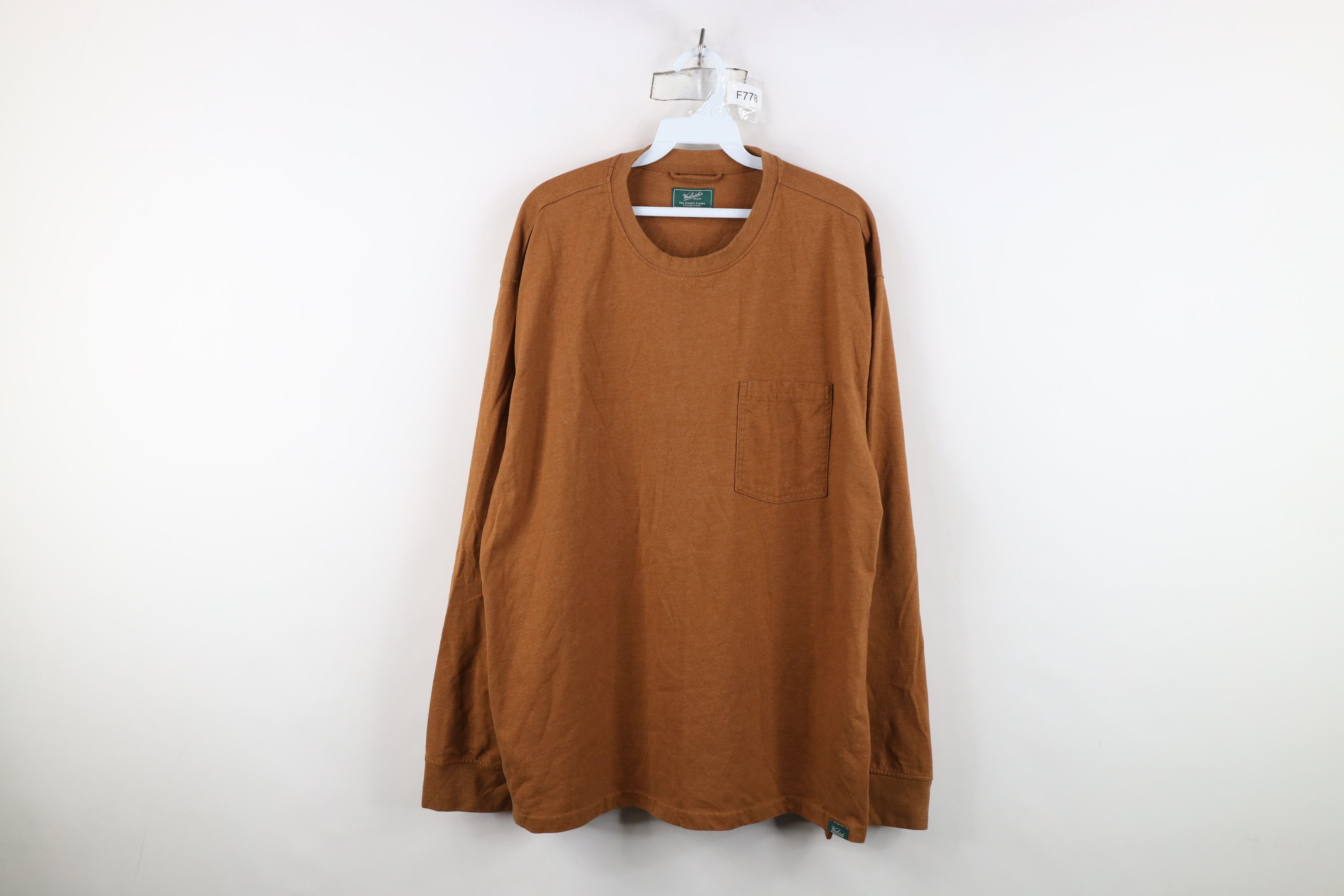 Woolrich Woolen Mills Vintage Woolrich Blank Cotton Long Sleeve Pocket T-Shirt Size US XL / EU 56 / 4 - 1 Thumbnail