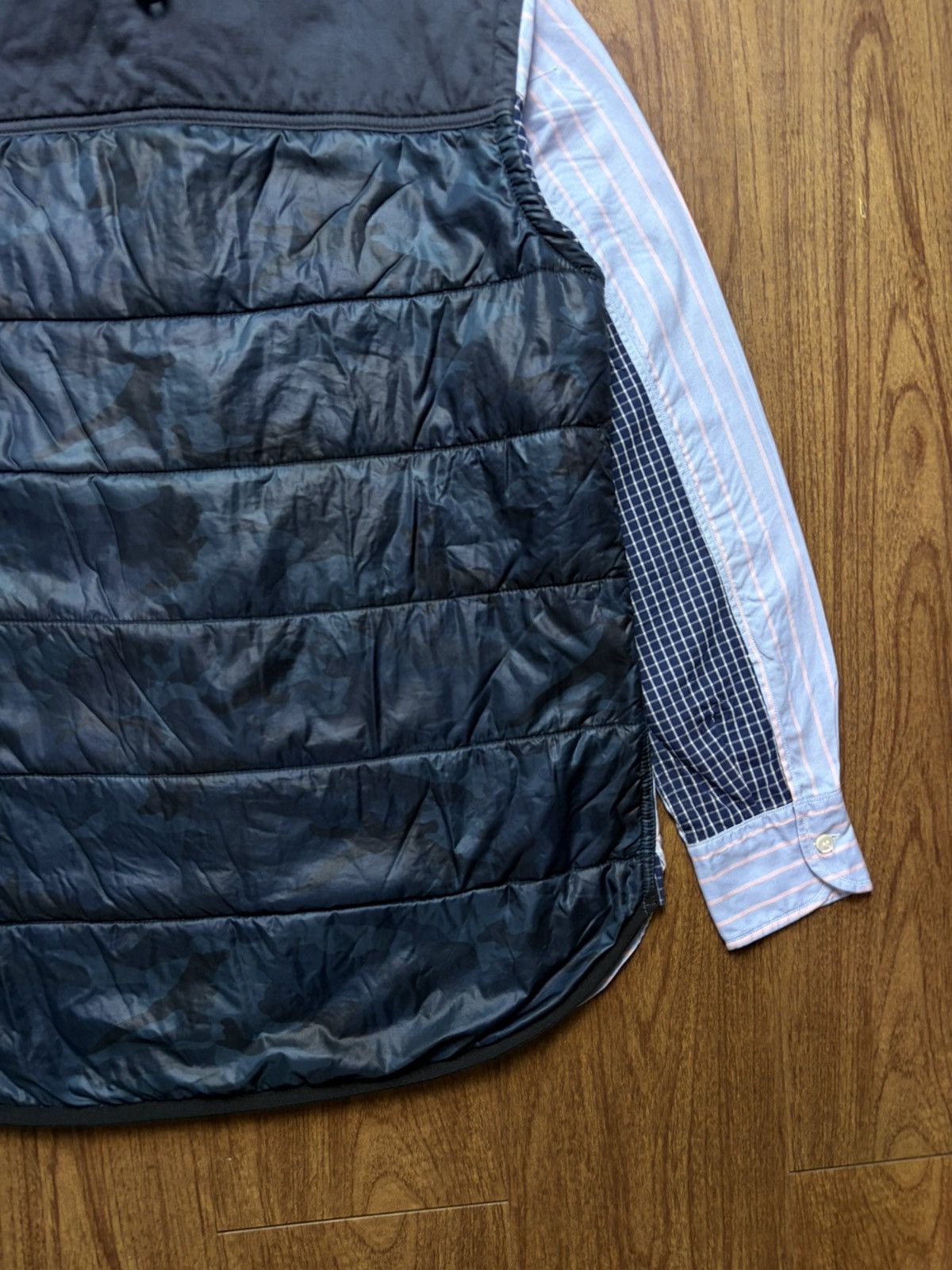 Junya Watanabe FREE TAX! Junya Watanabe Striped Hybrid Camo Nylon Shirt Size US S / EU 44-46 / 1 - 6 Thumbnail