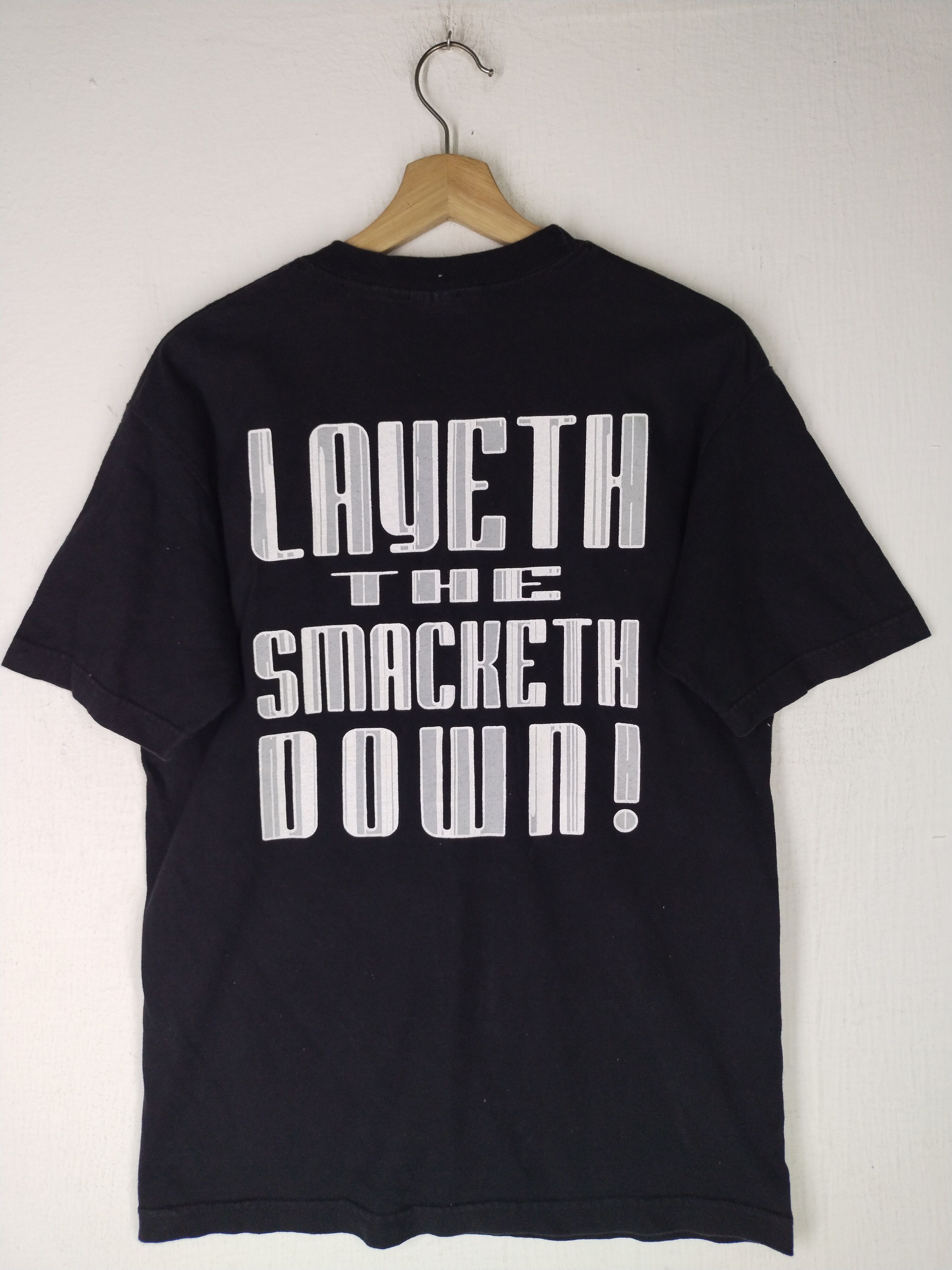 WWF Vintage 00's WWF The Rock Smacketh Down Shirt Tee Size US M / EU 48-50 / 2 - 8 Thumbnail