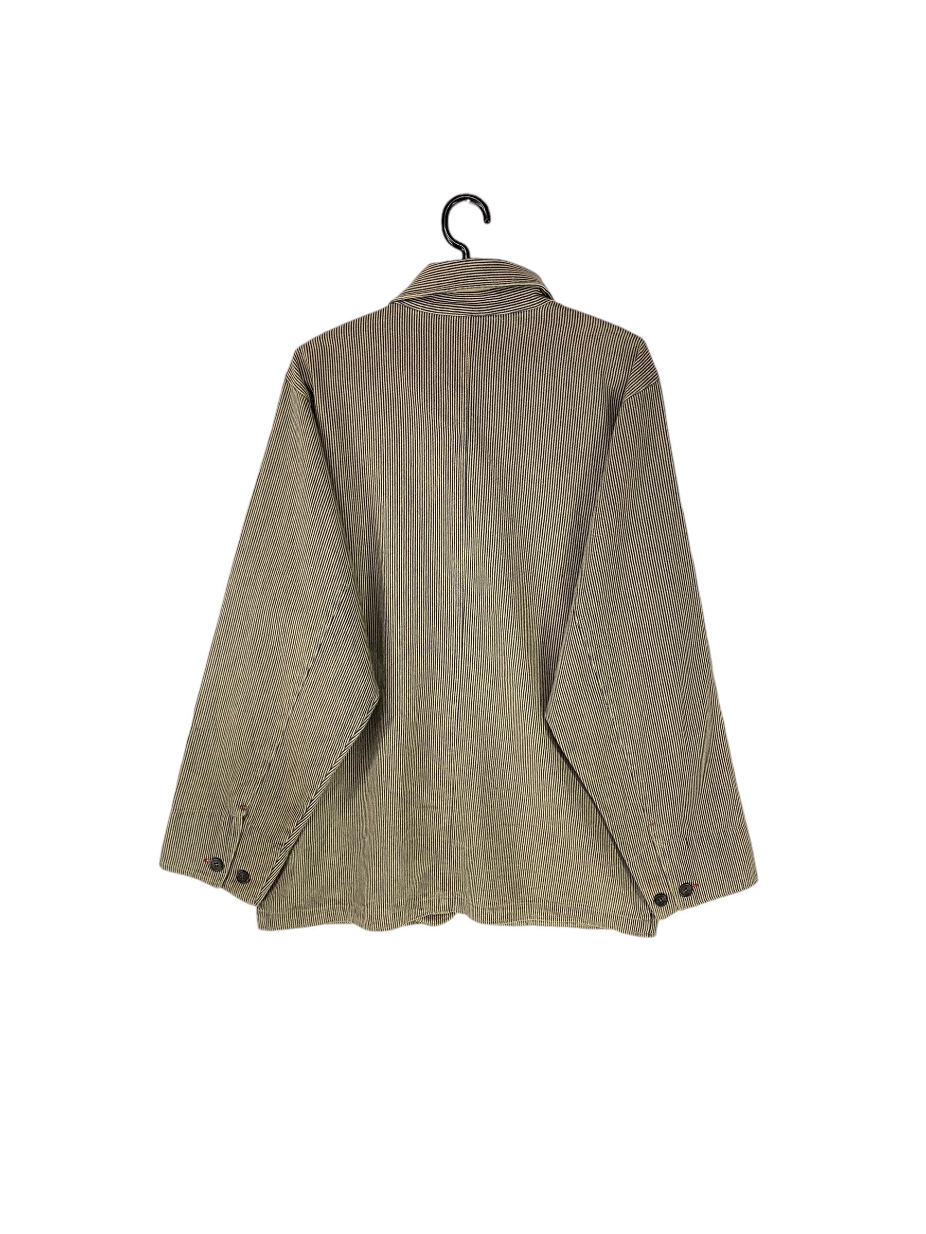 Designer × Japanese Brand 2000s Nayries hickory stripe work jacket Size US L / EU 52-54 / 3 - 2 Thumbnail