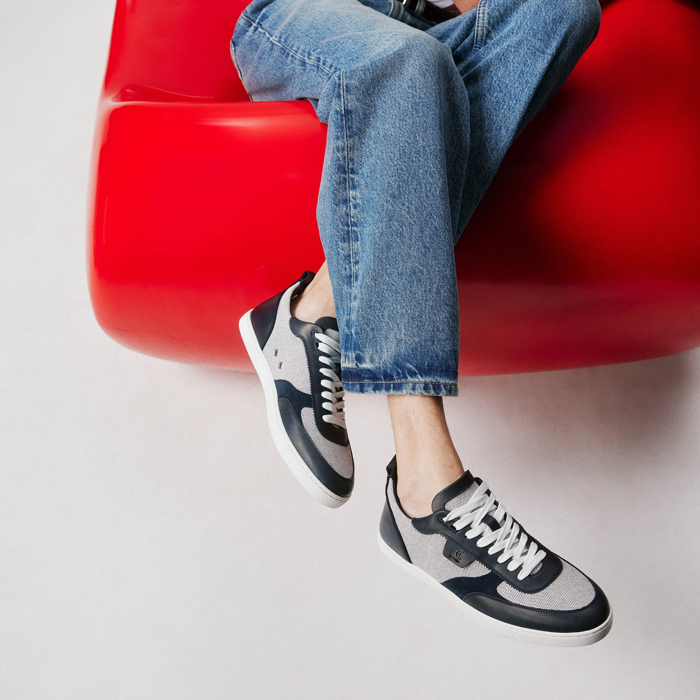 Christian Louboutin os11x0226 Tutti Rui Sneakers In Blue/Grey Size US 8 / EU 41 - 3 Thumbnail