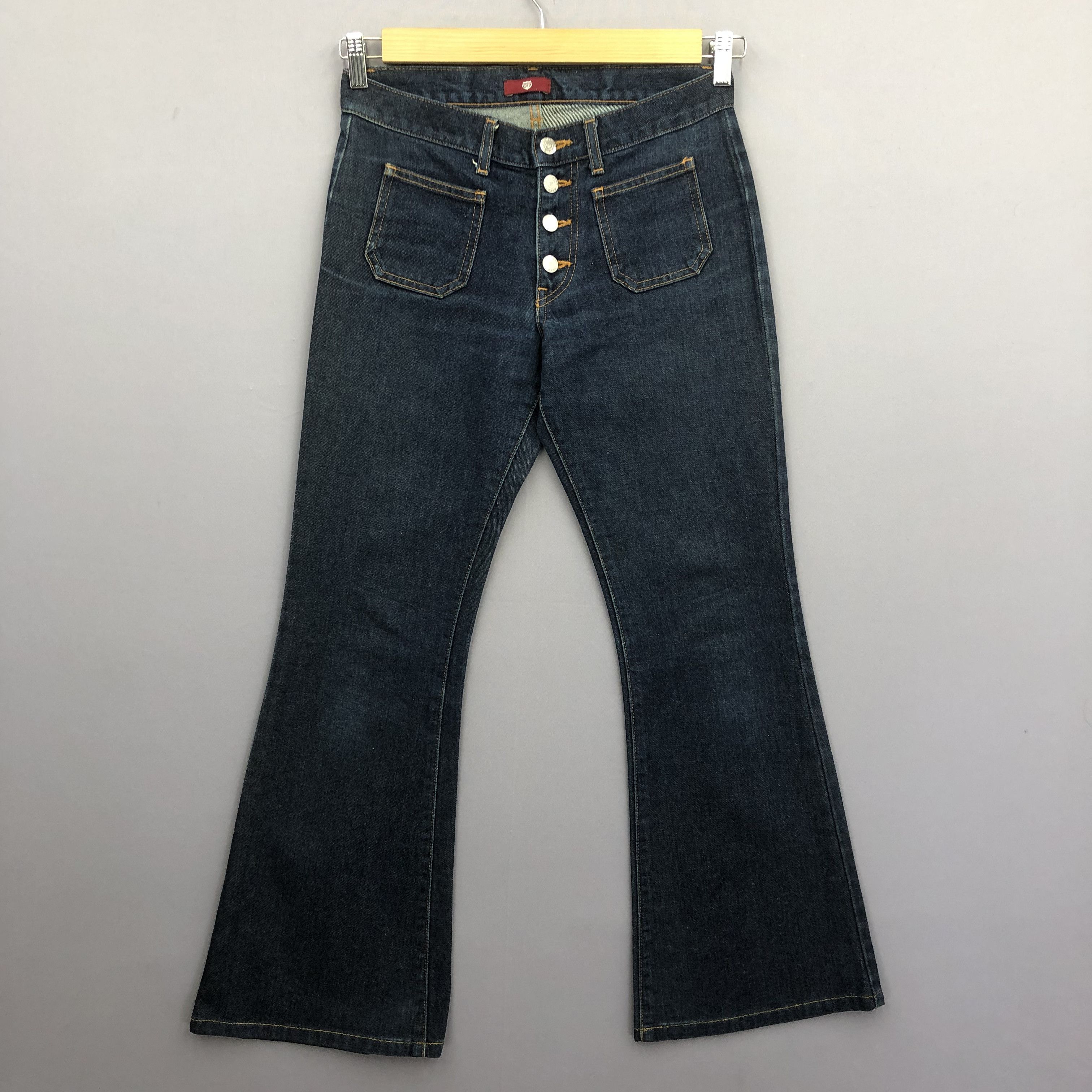 Japanese Brand Vintage Japanese Bush Pants Button Fly Blue Wash Jeans Denim Size 28" / US 6 / IT 42 - 1 Thumbnail