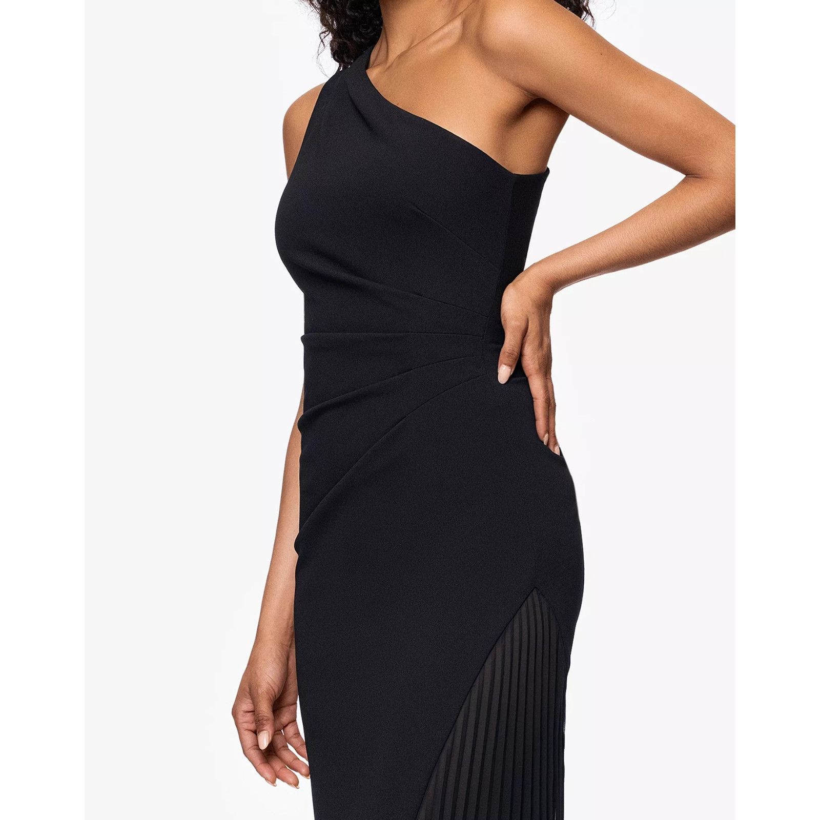 Other Xscape Women's One-Shoulder Long Sheath Dress - Black Size XL / US 12-14 / IT 48-50 - 5 Thumbnail