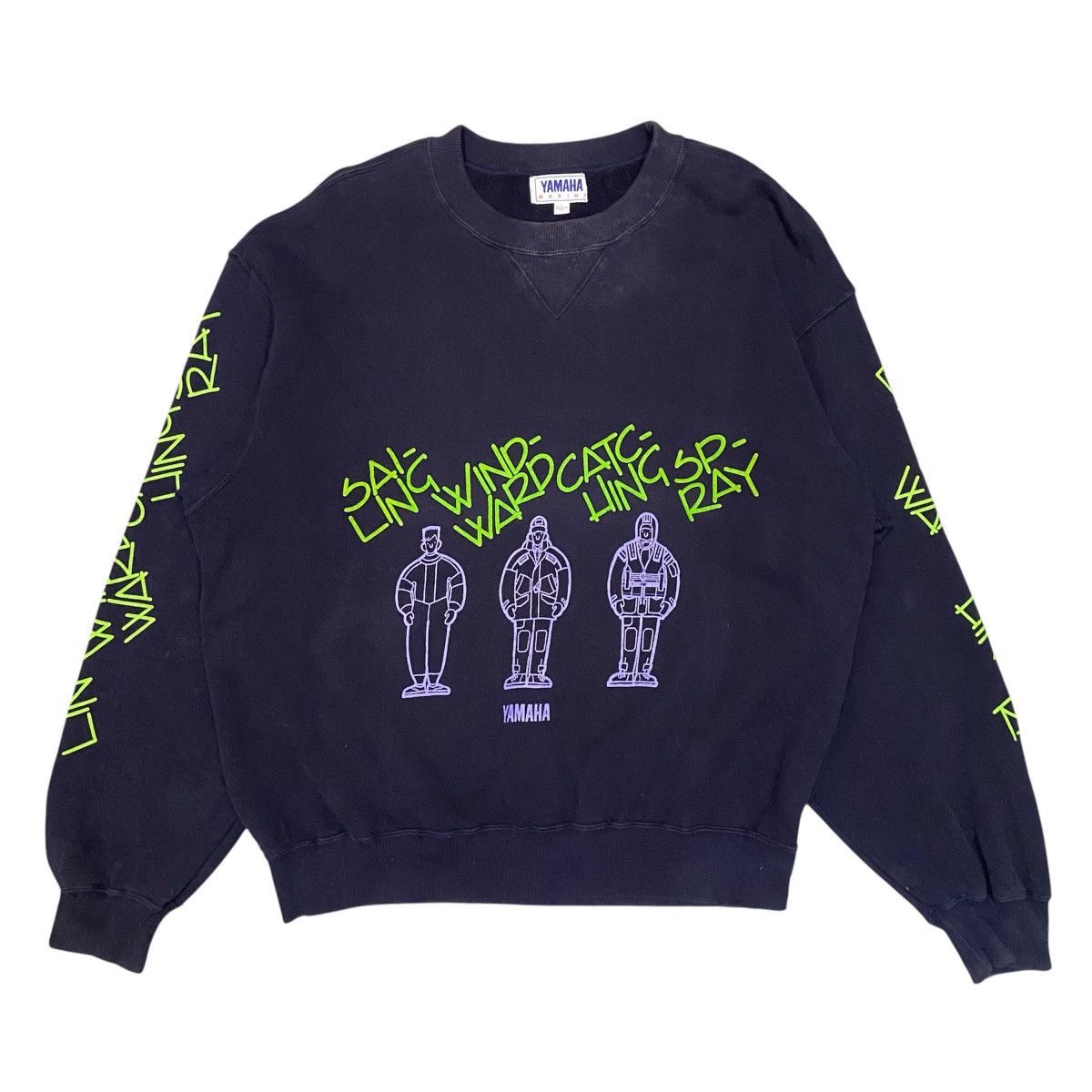 Yamaha Vintage 90s Yamaha Marine Sweatshirt Size US M / EU 48-50 / 2 - 1 Thumbnail