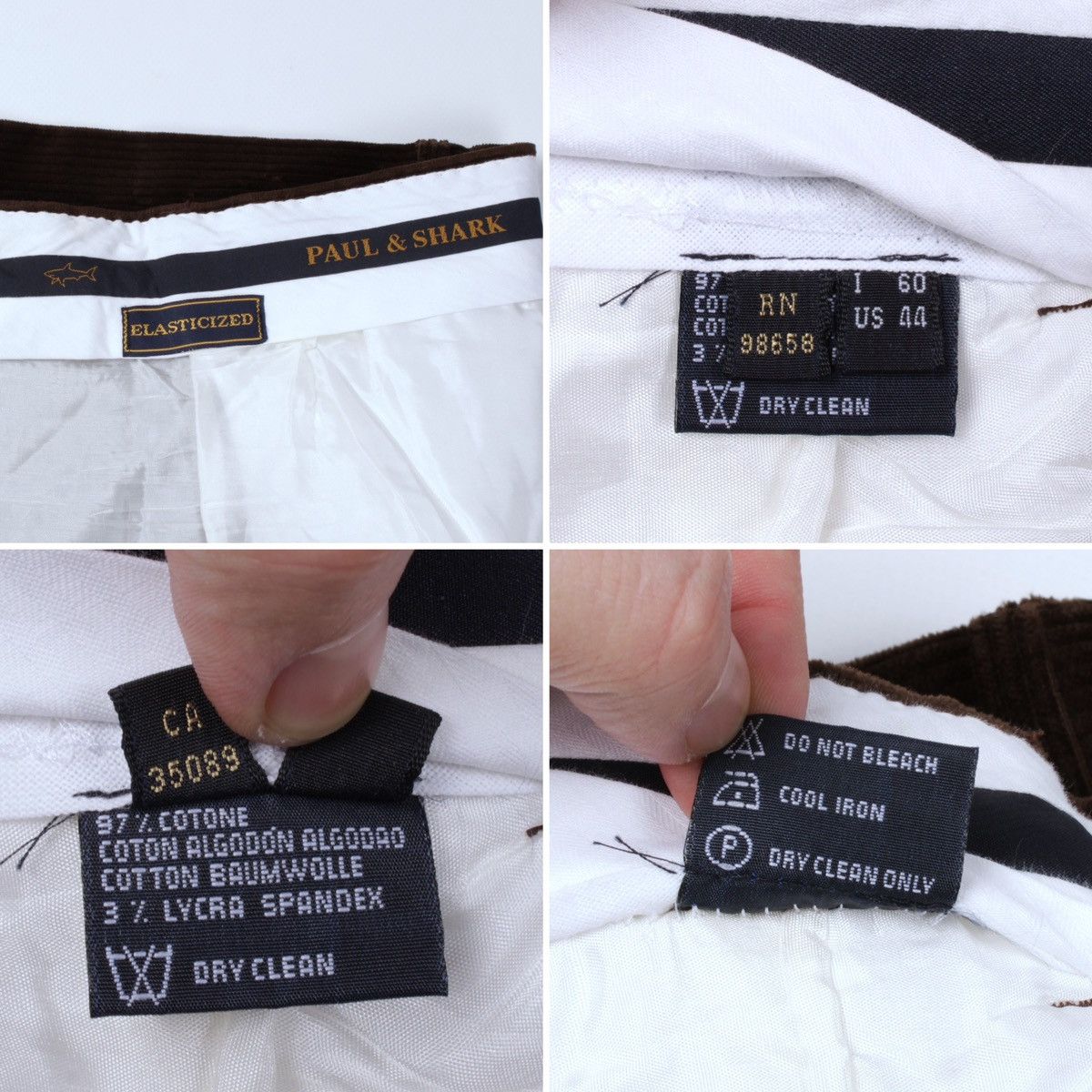 Designer × Paul & Shark × Vintage PAUL & SHARK Velvet Vintage Brown Pants Trousers Elasticized Size US 44 / EU 60 - 22 Thumbnail