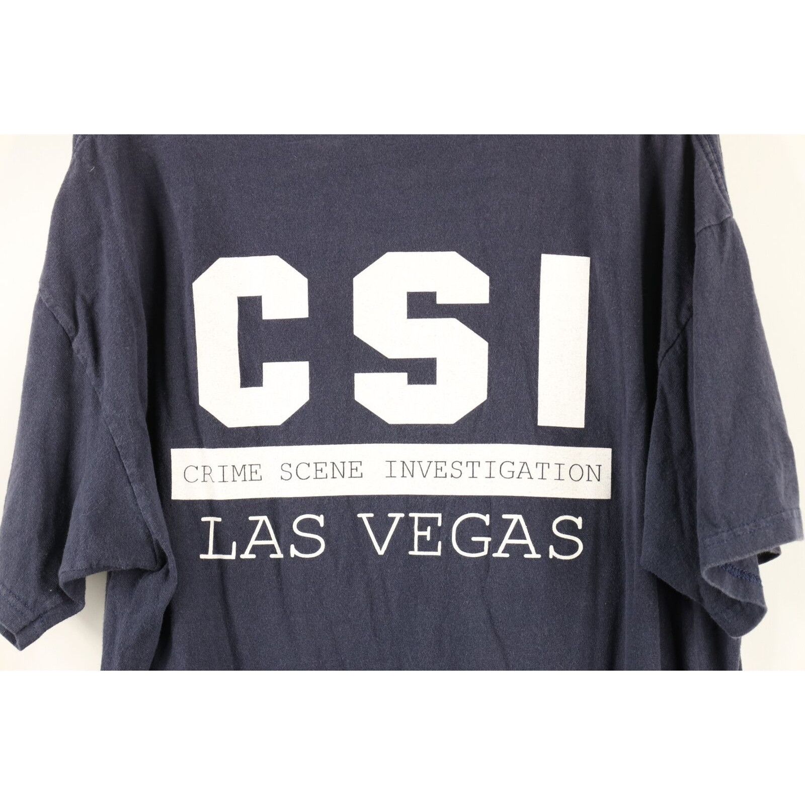 Vintage Vintage Streetwear Faded Spell Out CSI Las Vegas T-Shirt Size US XL / EU 56 / 4 - 10 Thumbnail