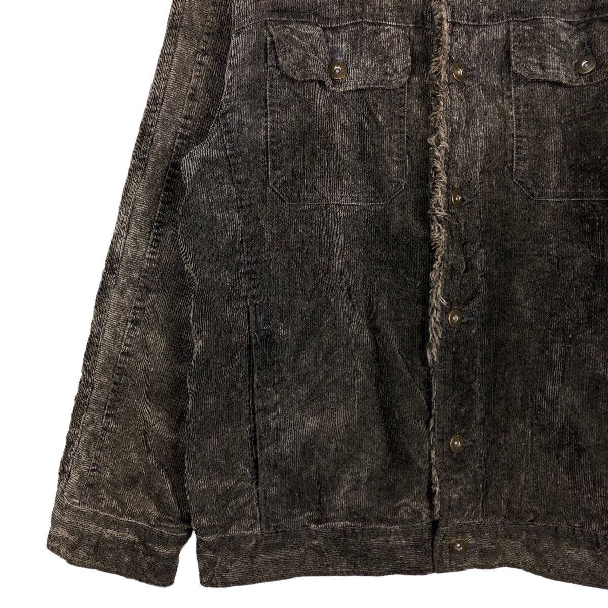 Hysteric Glamour Corduroy Trucker Jacket Hill Crop Shearling Mink Fur Lining Size US L / EU 52-54 / 3 - 4 Thumbnail