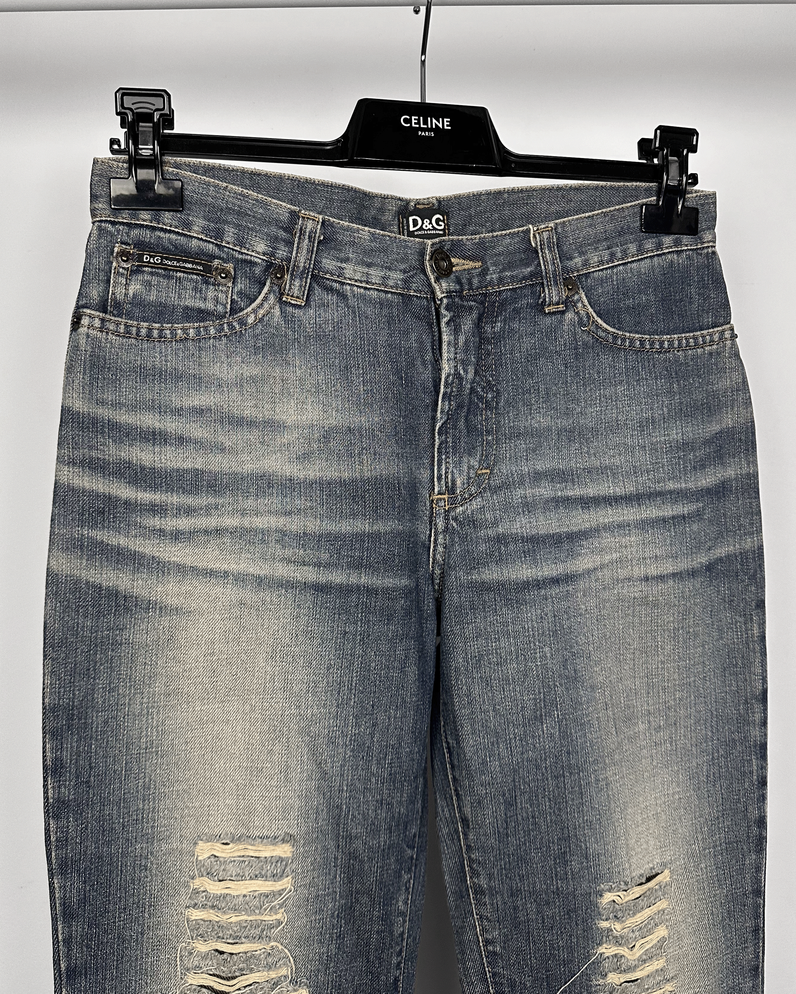 Dolce & Gabbana Dolce&Gabbana Vintage Distressed Flared Jeans Size US 27 - 4 Thumbnail
