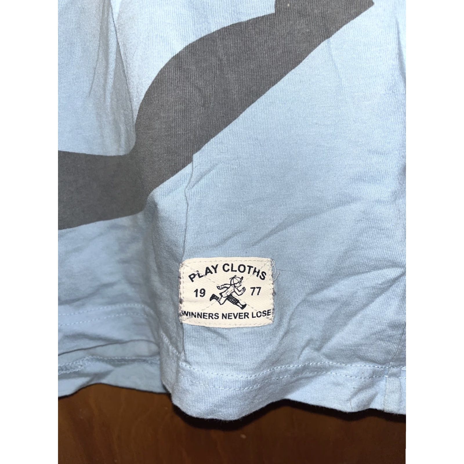 Vintage Play Cloths Men Large Light Blue T-Shirt Jack Logo Cartoon Face Short Sleeve Crew Neck Jersey Graphic Print Size US L / EU 52-54 / 3 - 2 Thumbnail