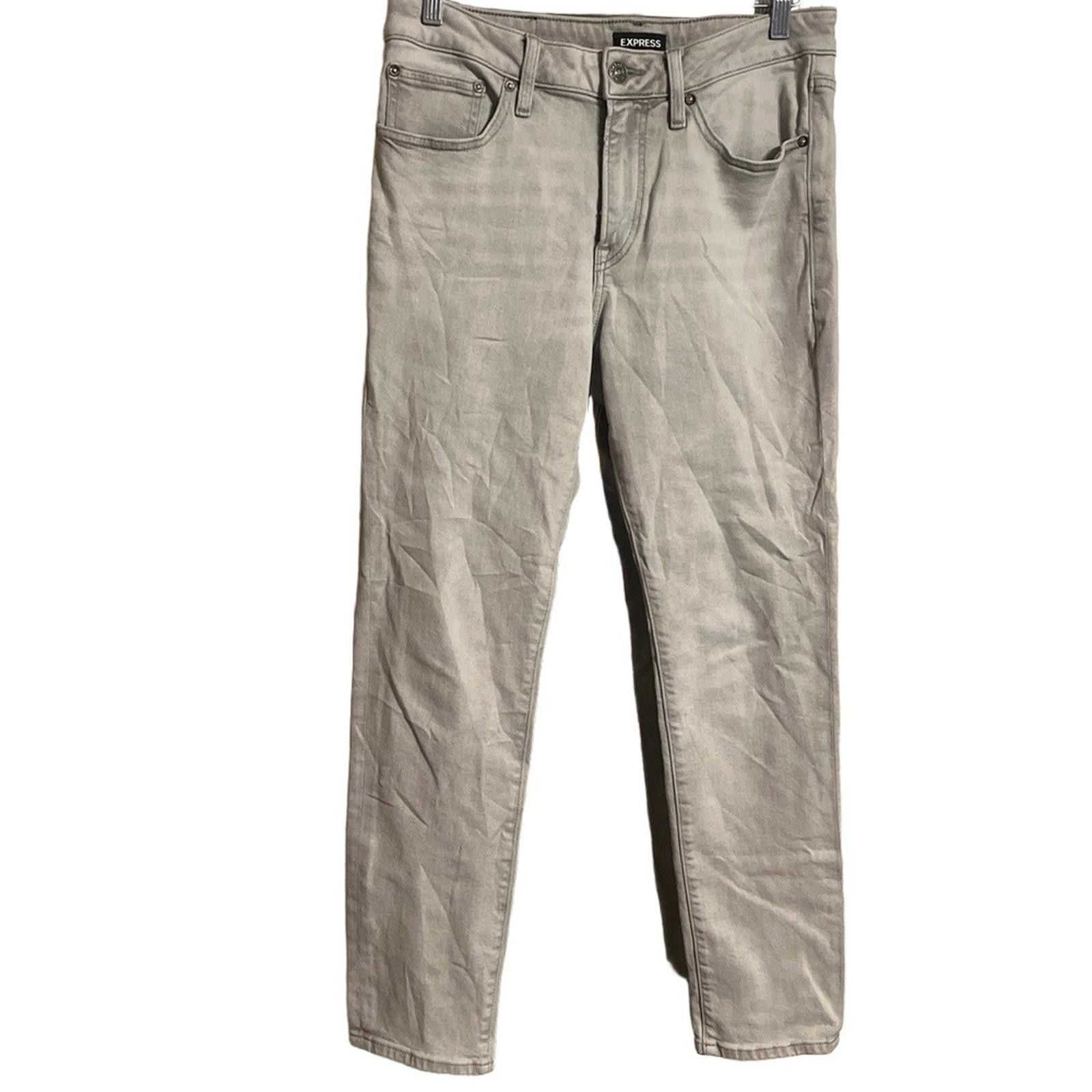 Express EXPRESS Women's Skinny Jeans W30 L30 Light Gray Faded Wash Size 30" / US 8 / IT 44 - 2 Thumbnail