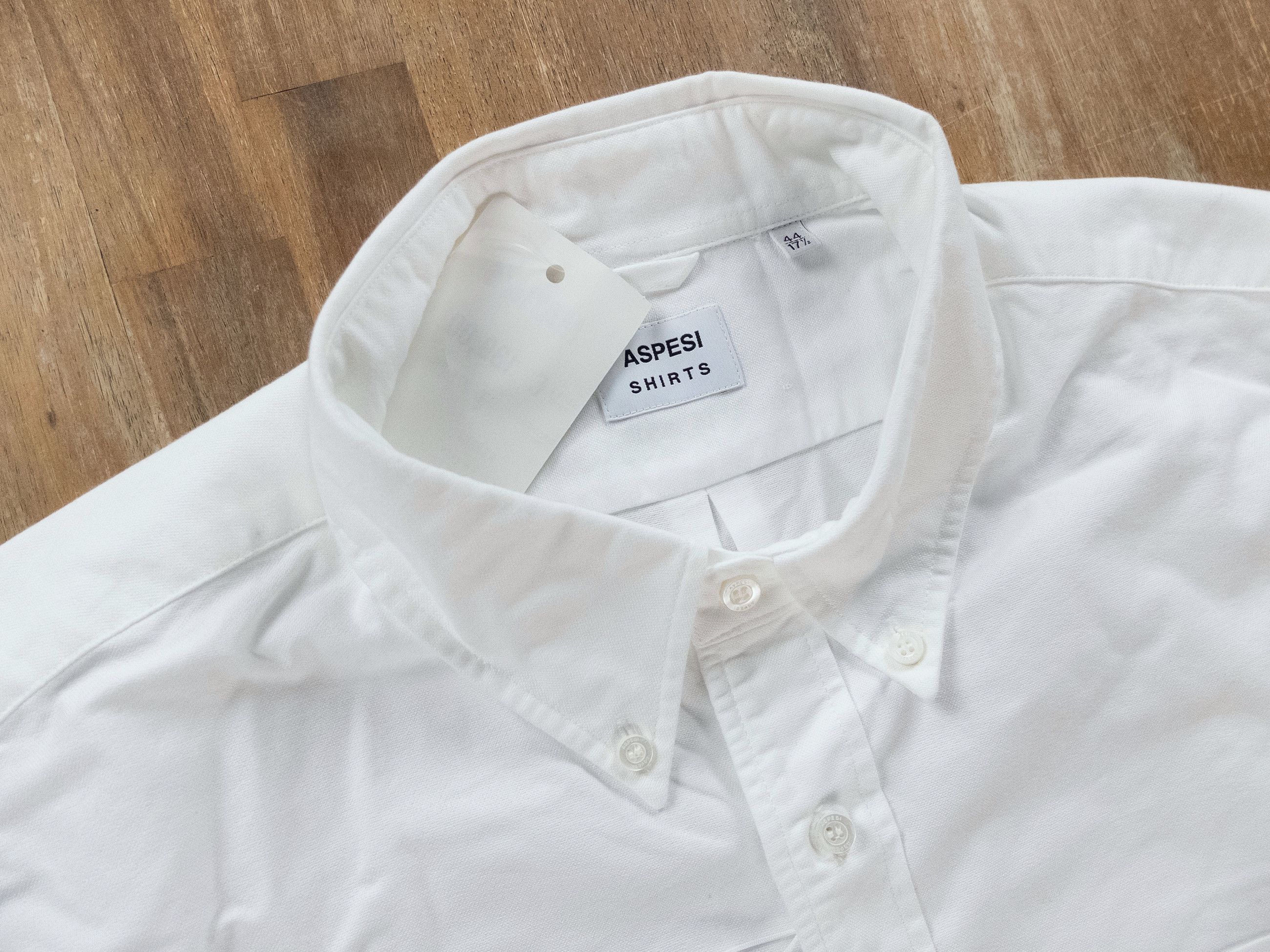 Aspesi ASPESI solid white New Magra 2 Oxford shirt 44 / XL Size US XL / EU 56 / 4 - 3 Thumbnail