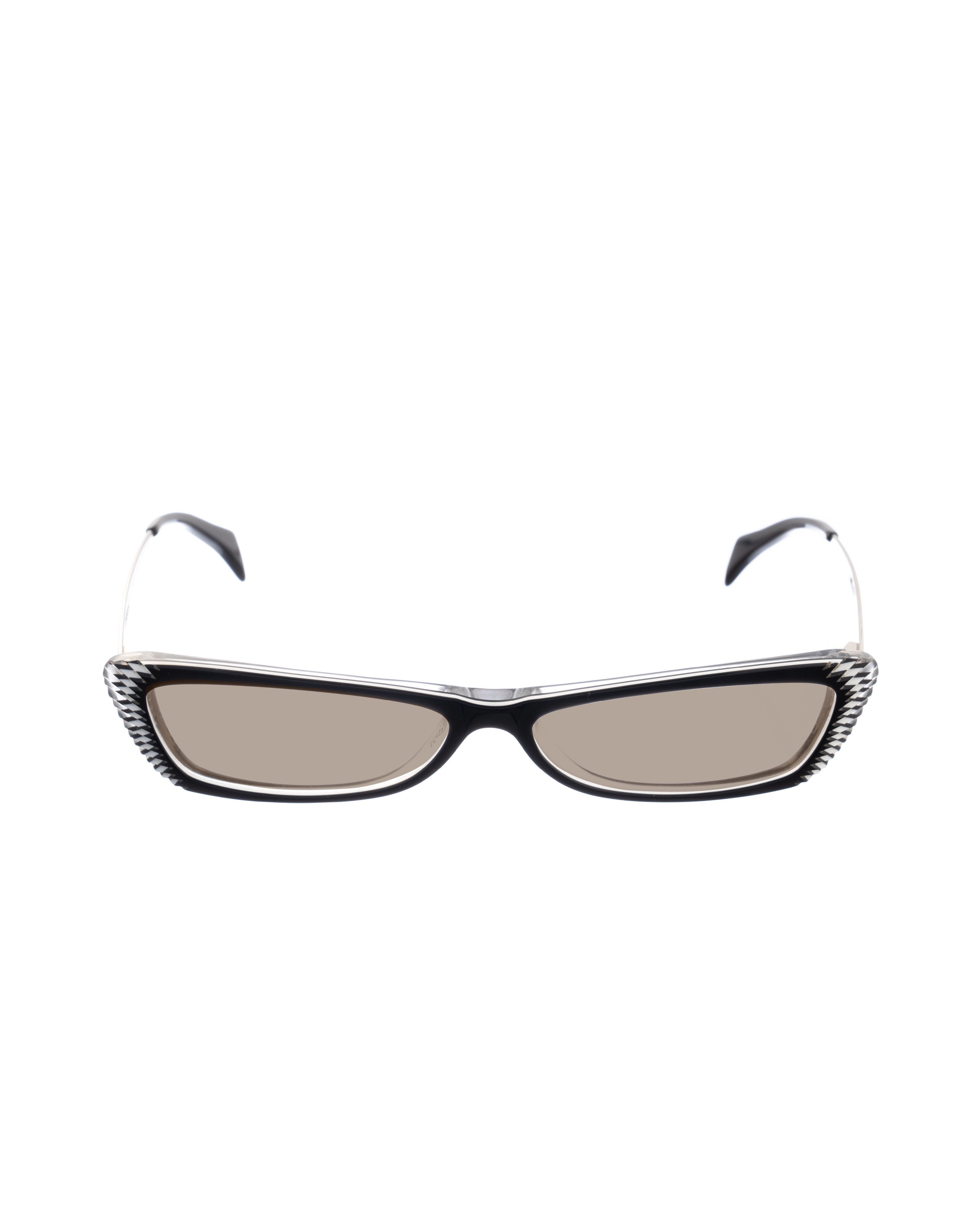 Alexander McQueen Alexander McQueen 90s Black & White Cat-Eye Sunglasses Size ONE SIZE - 2 Thumbnail