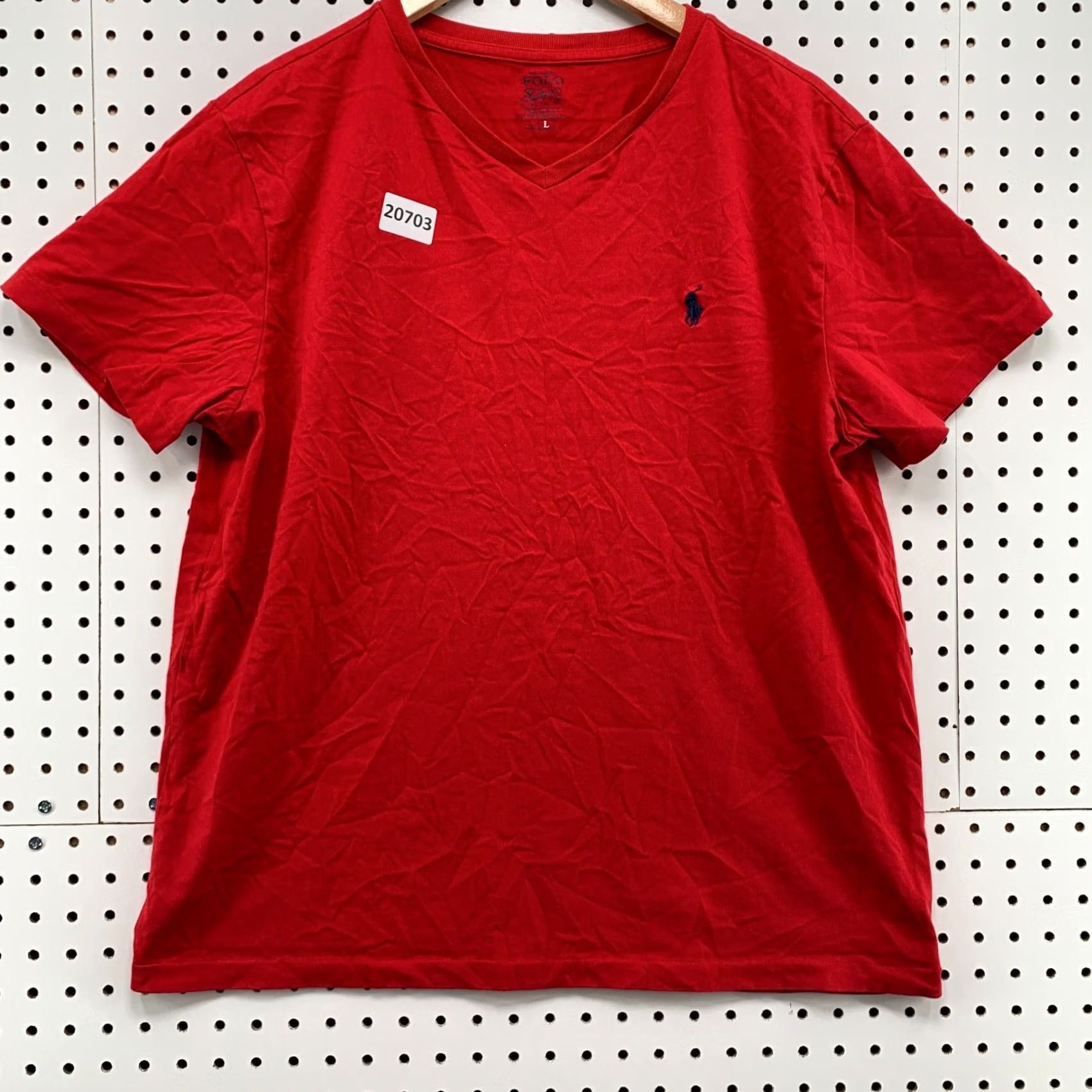 Polo Ralph Lauren Polo Ralph Lauren Shirt Mens Large V-Neck Black Red Pony 21x27 - Polo Ralph Lauren Shirt Mens Large V Neck Red Black Pony 21x27 Size US L / EU 52-54 / 3 - 6 Thumbnail