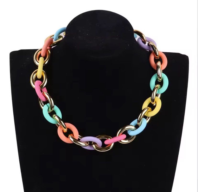 Other Y2K Acrylic Chain Choker Necklace Size ONE SIZE - 4 Thumbnail