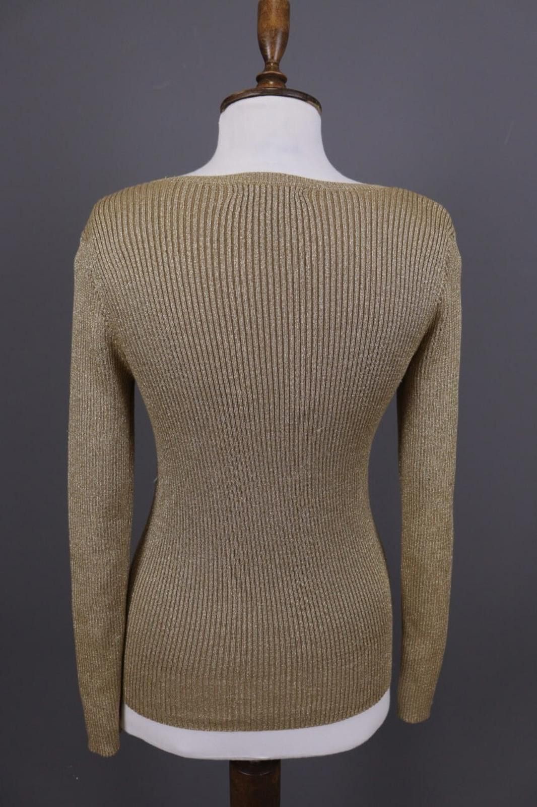 Lauren Ralph Lauren Lauren Ralph Lauren Brown Ribbed V-Neck Knit Sweater Size S Size S / US 4 / IT 40 - 9 Thumbnail