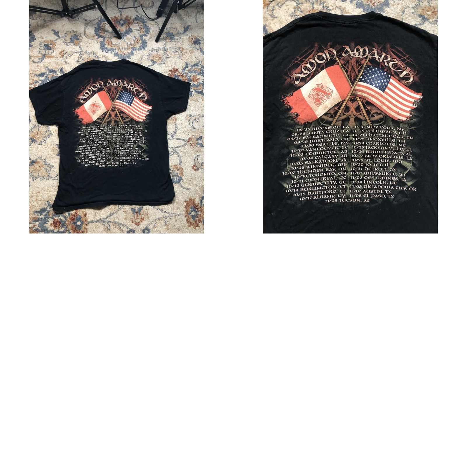 Gildan AMON AMARTH DECEIVER OF THE GODS Tour T Shirt 2014 Size Large Black Crew Neck Short Sleeve Double-Sided Mens Band Metal Music Gildan L Size US L / EU 52-54 / 3 - 8 Thumbnail
