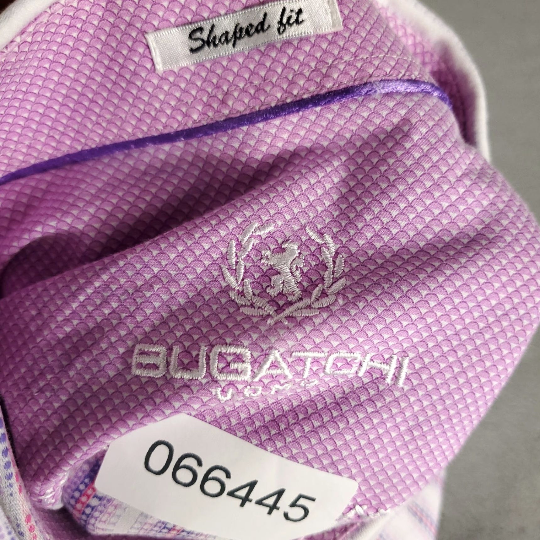BUGATCHI Bugatchi Uomo Shirt Mens Large Purple Striped Button Up Long Sleeve Size US L / EU 52-54 / 3 - 7 Thumbnail