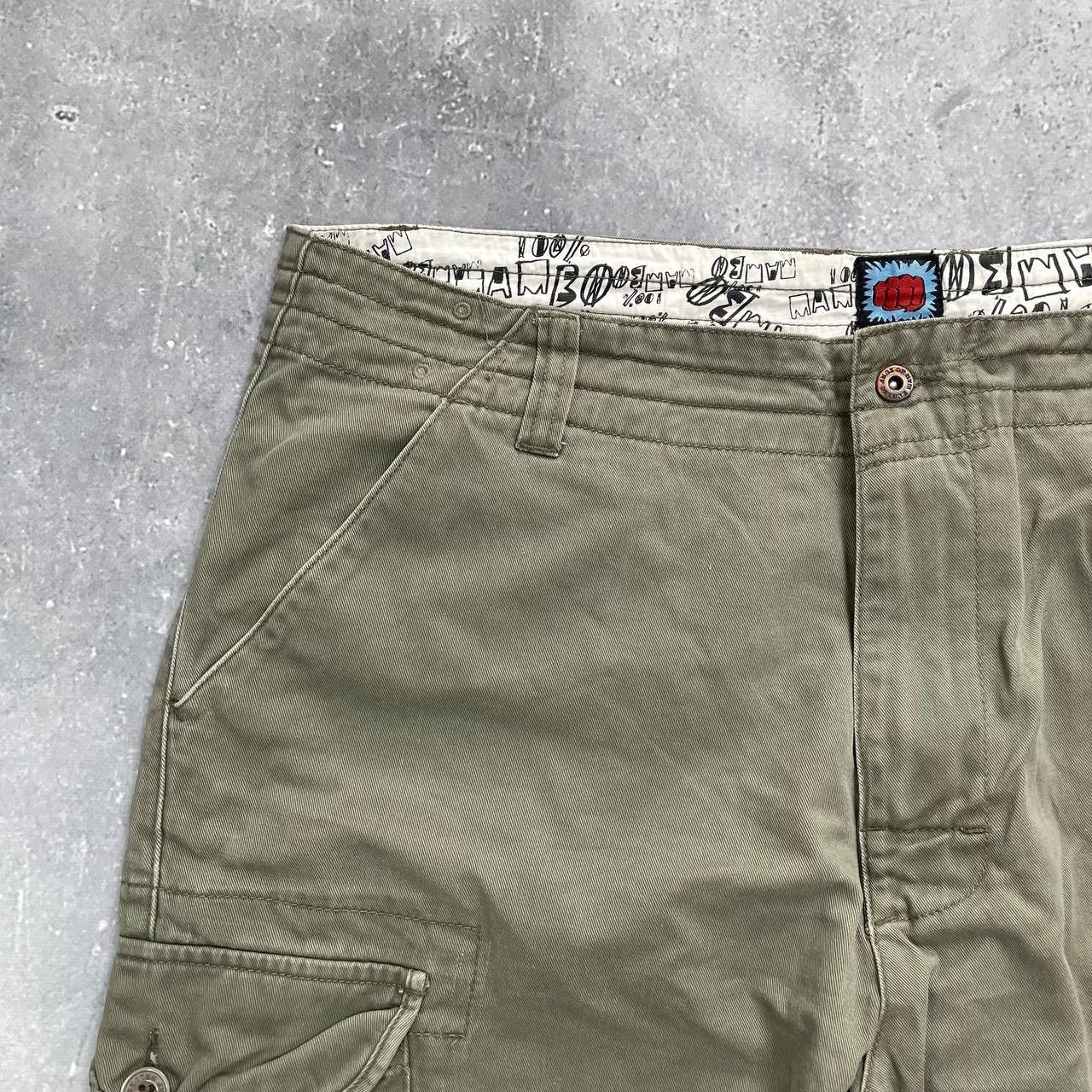 Mambo × Vintage Vintage Mambo Cargo Shorts Faded Olive Green Size 36 Size US 36 / EU 52 - 3 Thumbnail