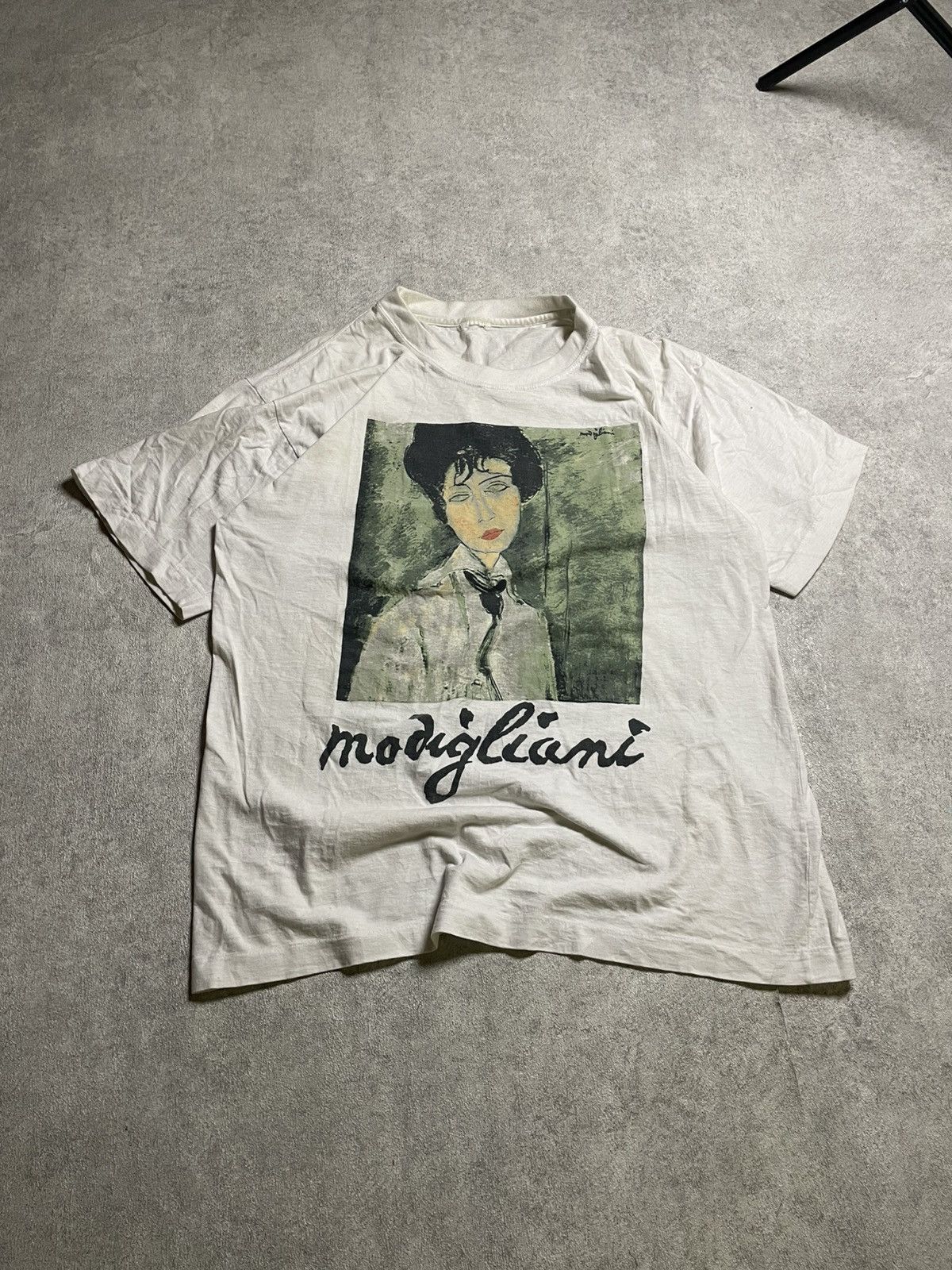 Vintage Vintage 1990 Medeo Modilliani Portrait Of A Woman In A Tie Size US M / EU 48-50 / 2 - 1 Thumbnail