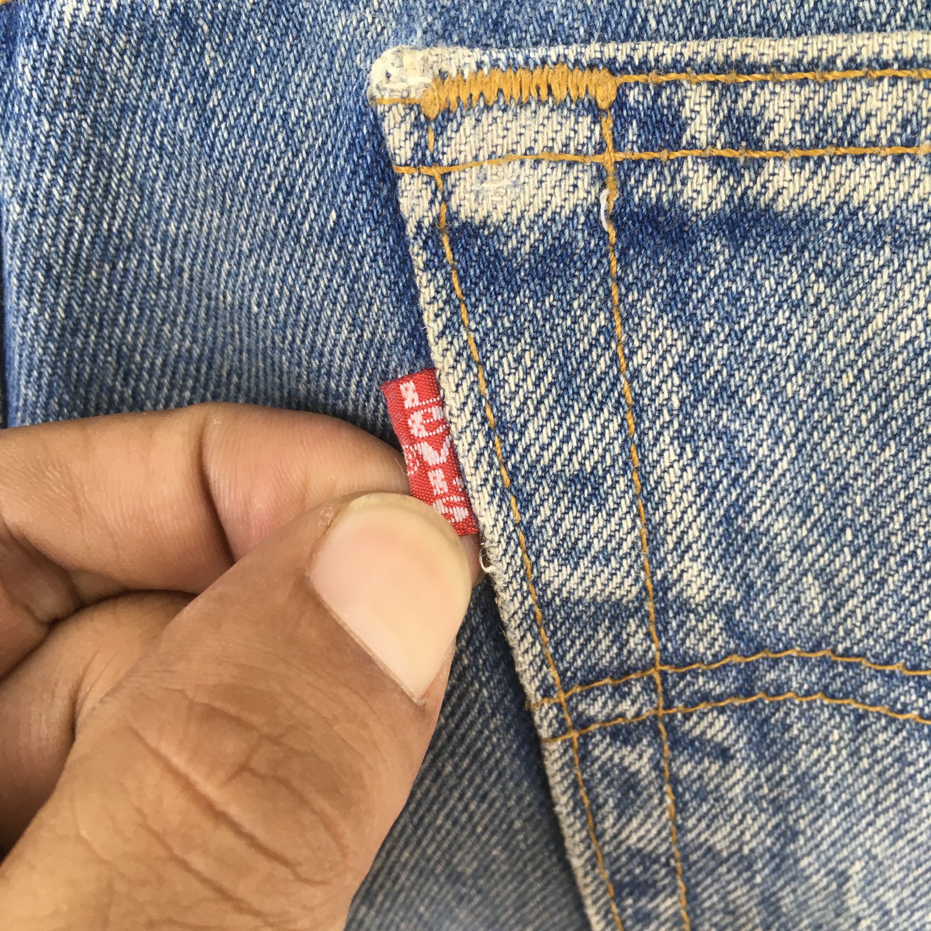 Size 34x29 Vintage 90s Levi's 501 Faded Blue Jeans