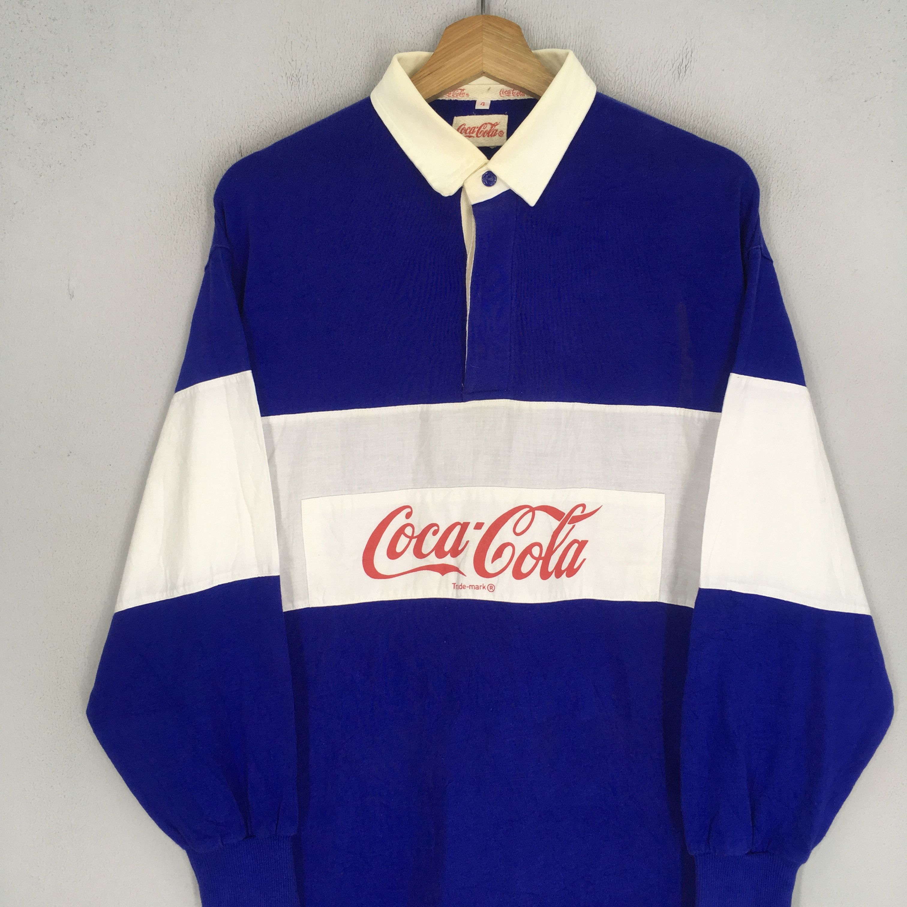 Coca Cola Vintage 90s Coca Cola Polo Rugby Carbonated Drink Size US L / EU 52-54 / 3 - 3 Thumbnail