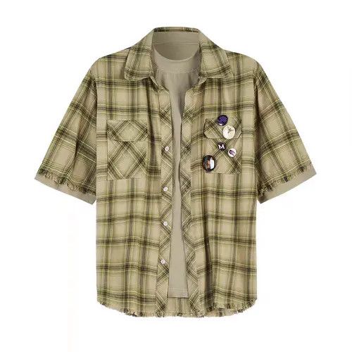 Japanese Brand Hazaki x Hada Brown Plaid Loose Casual Plaid Shirt Size US L / EU 52-54 / 3 - 7 Thumbnail