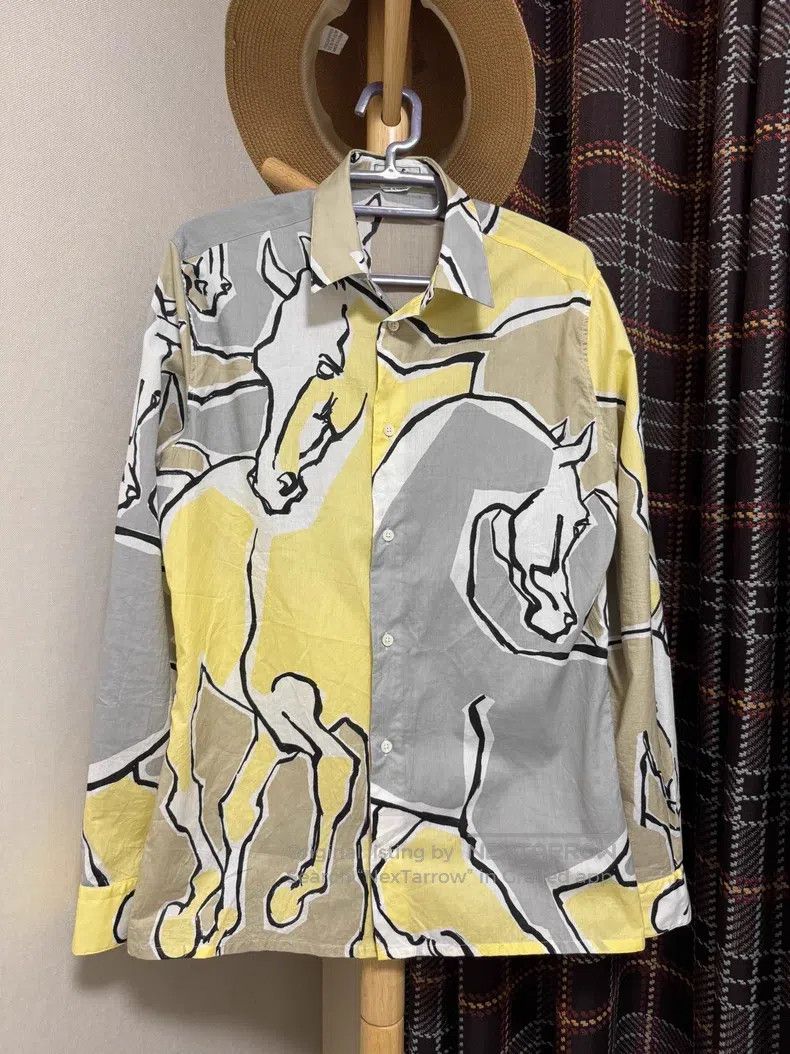 Hermes Hermes size 39 “Artistic Horse” printed show shirt Size US S / EU 44-46 / 1 - 1 Thumbnail