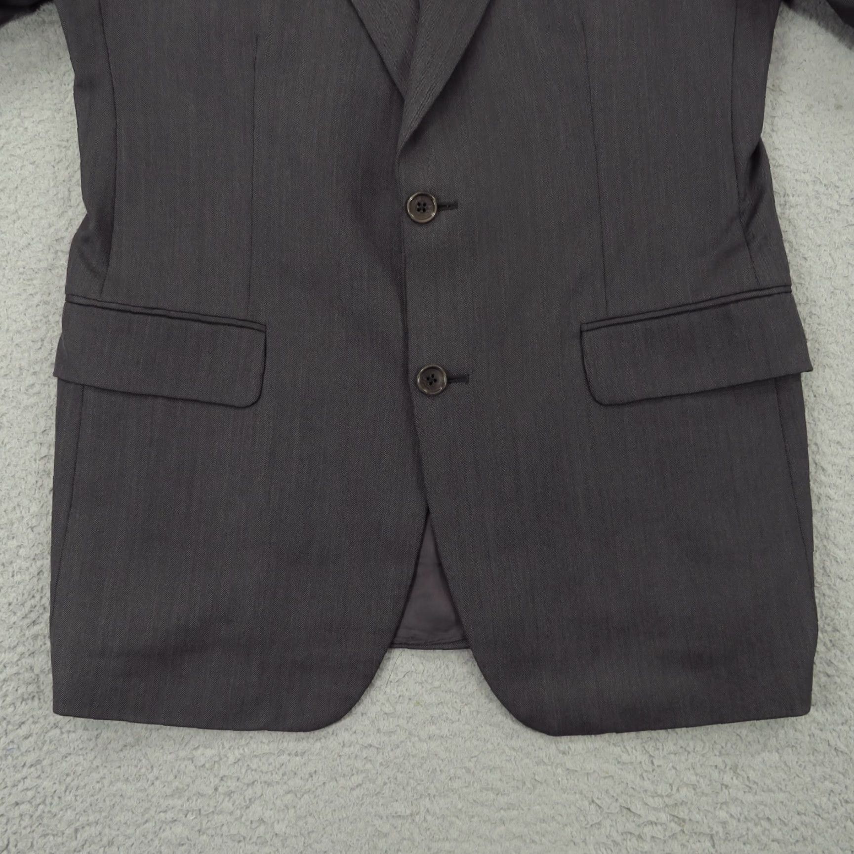 Brooks Brothers Brooks Brothers Blazer 39R Madison Charcoal Herringbone SaXXon Sport Coat Jacket Size 40R - 3 Thumbnail