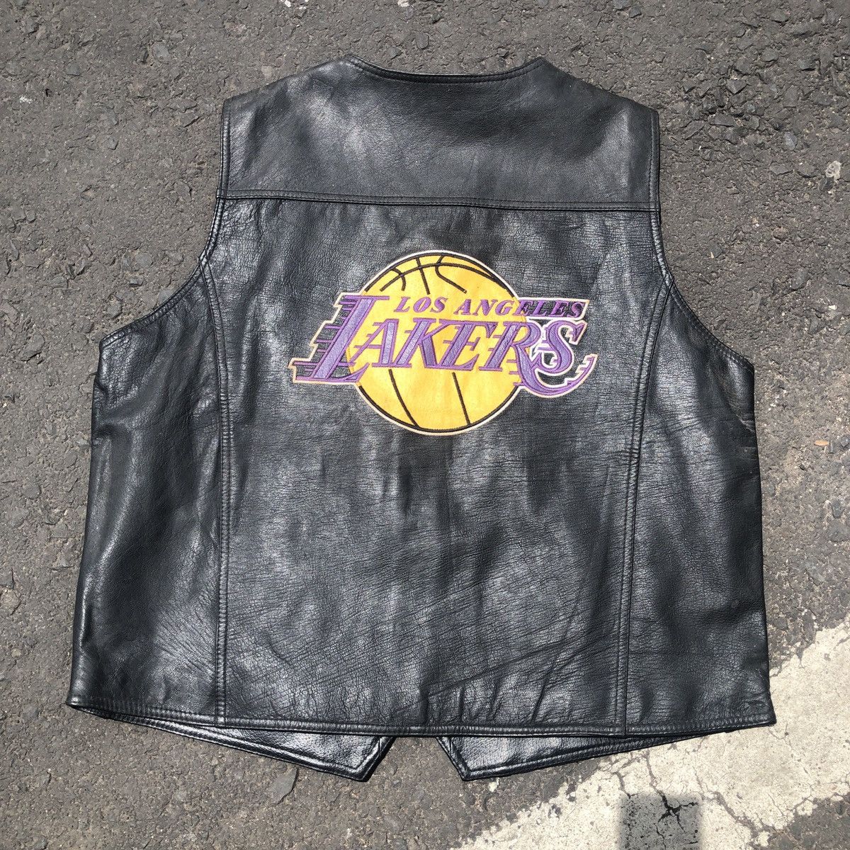Leather × NBA RARE VEST LAKERS LEATHER Size US XL / EU 56 / 4 - 1 Thumbnail