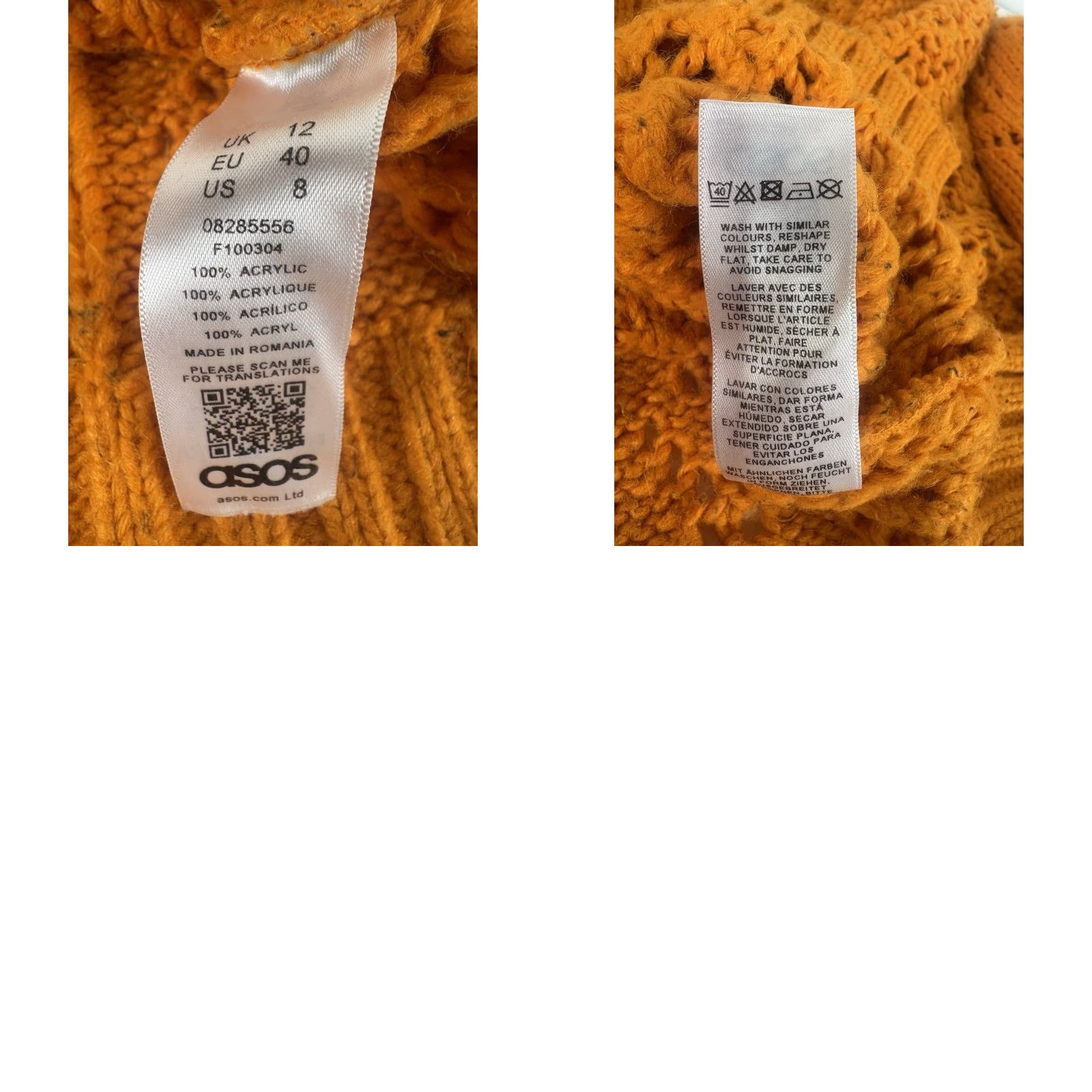 Asos ASOS Gold Chunky Knit Cropped Sweater Womens Size 8 Romania Size M / US 6-8 / IT 42-44 - 8 Thumbnail