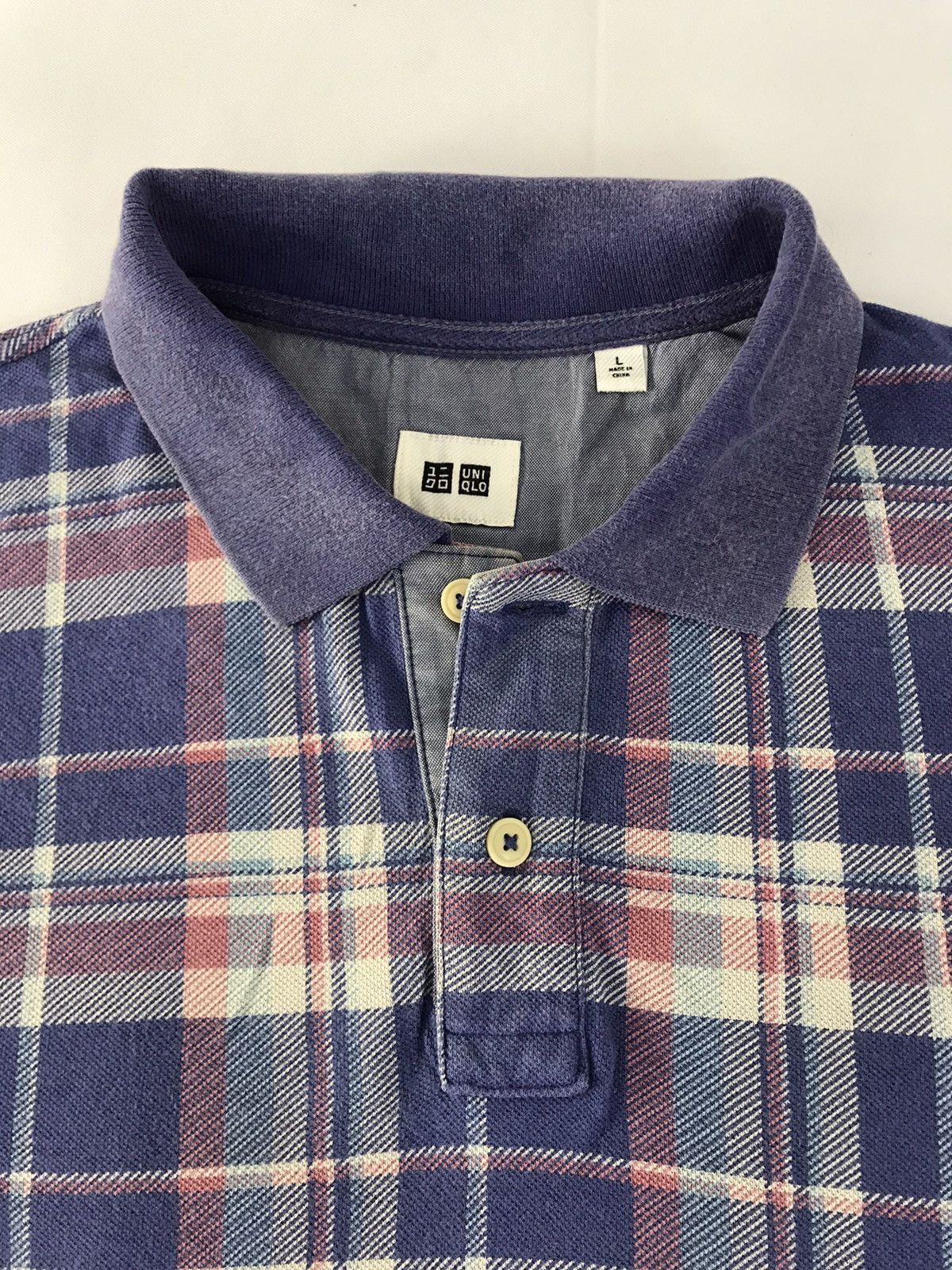Japanese Brand Vintage Classic Checkered Design Polo Tee T-shirt Size US L / EU 52-54 / 3 - 4 Thumbnail