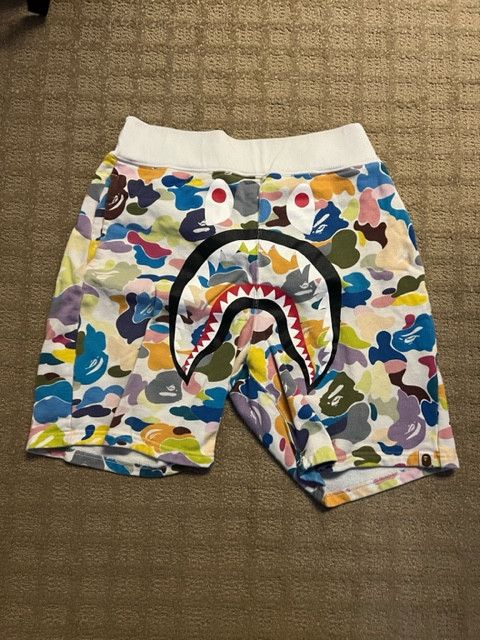 Bape Multi Camo Shark Sweat Shorts Size US 32 / EU 48 - 1 Thumbnail