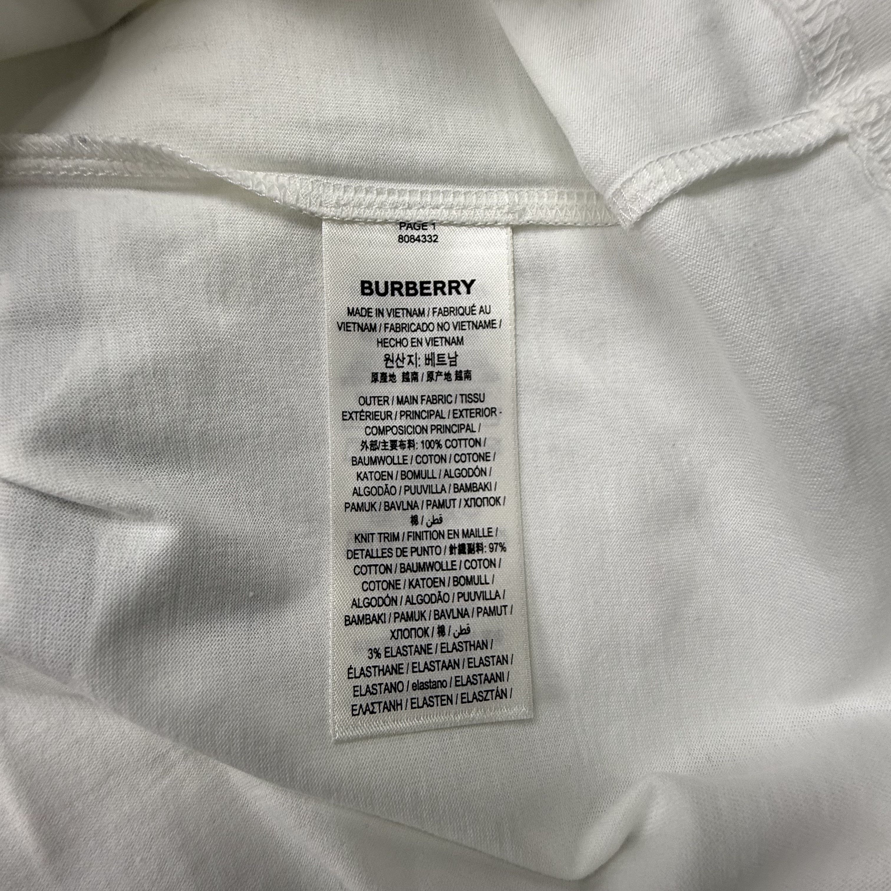 Burberry Burberry Ellison Horseferry Print White Cotton T-Shirt XXL Size US XXL / EU 58 / 5 - 5 Thumbnail