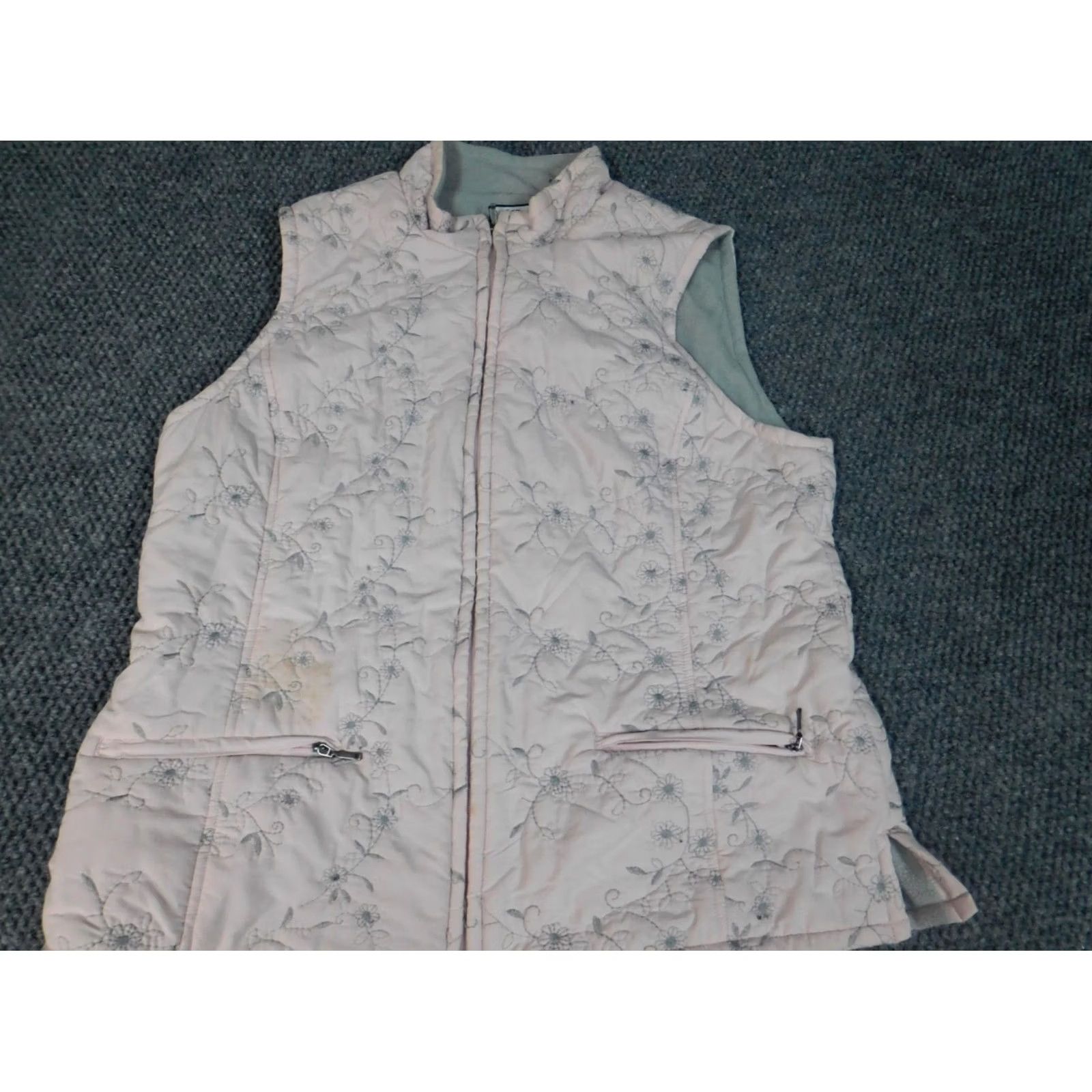 Croft & Barrow Croft & Barrow Vest Womens Small Pink Full Zip Floral Sleeveless Mid-Length Jacket/Coat Pattern Floral Casual Womens Regular Size S / US 4 / IT 40 - 3 Thumbnail