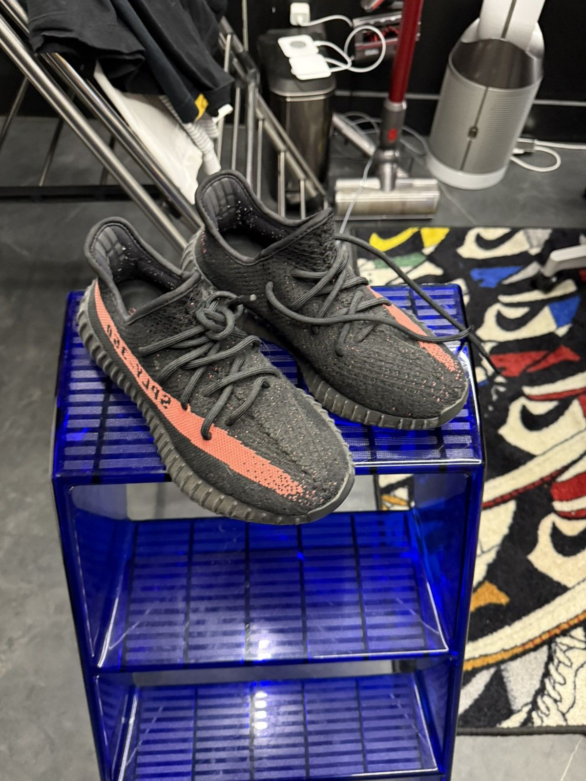 Adidas × Yeezy Adidas Yeezy 350 V2 Core Black Red Size 5.5 Size US 5.5 / EU 38 - 1 Thumbnail