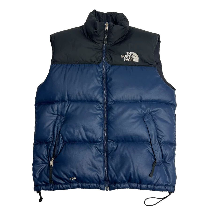 North face navy vest best sale