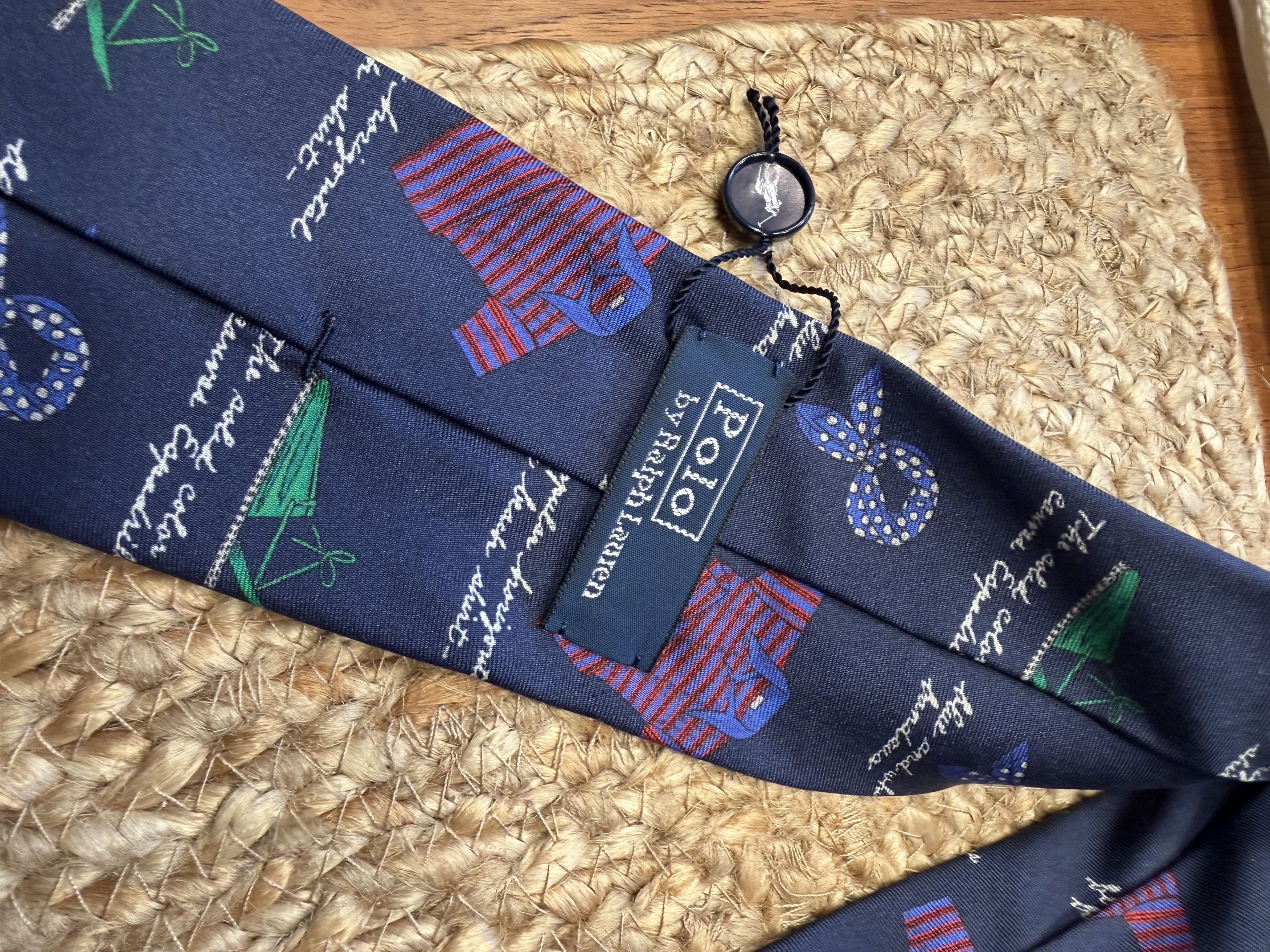 Polo Ralph Lauren New Polo Ralph Lauren Vintage Graphic Tie Silk Italy Size ONE SIZE - 4 Thumbnail