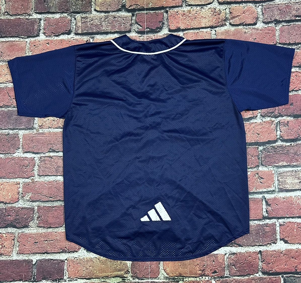 Adidas Vintage Adidas Team Baseball Jersey Blue Mesh Blank 90s Size US XL / EU 56 / 4 - 2 Thumbnail
