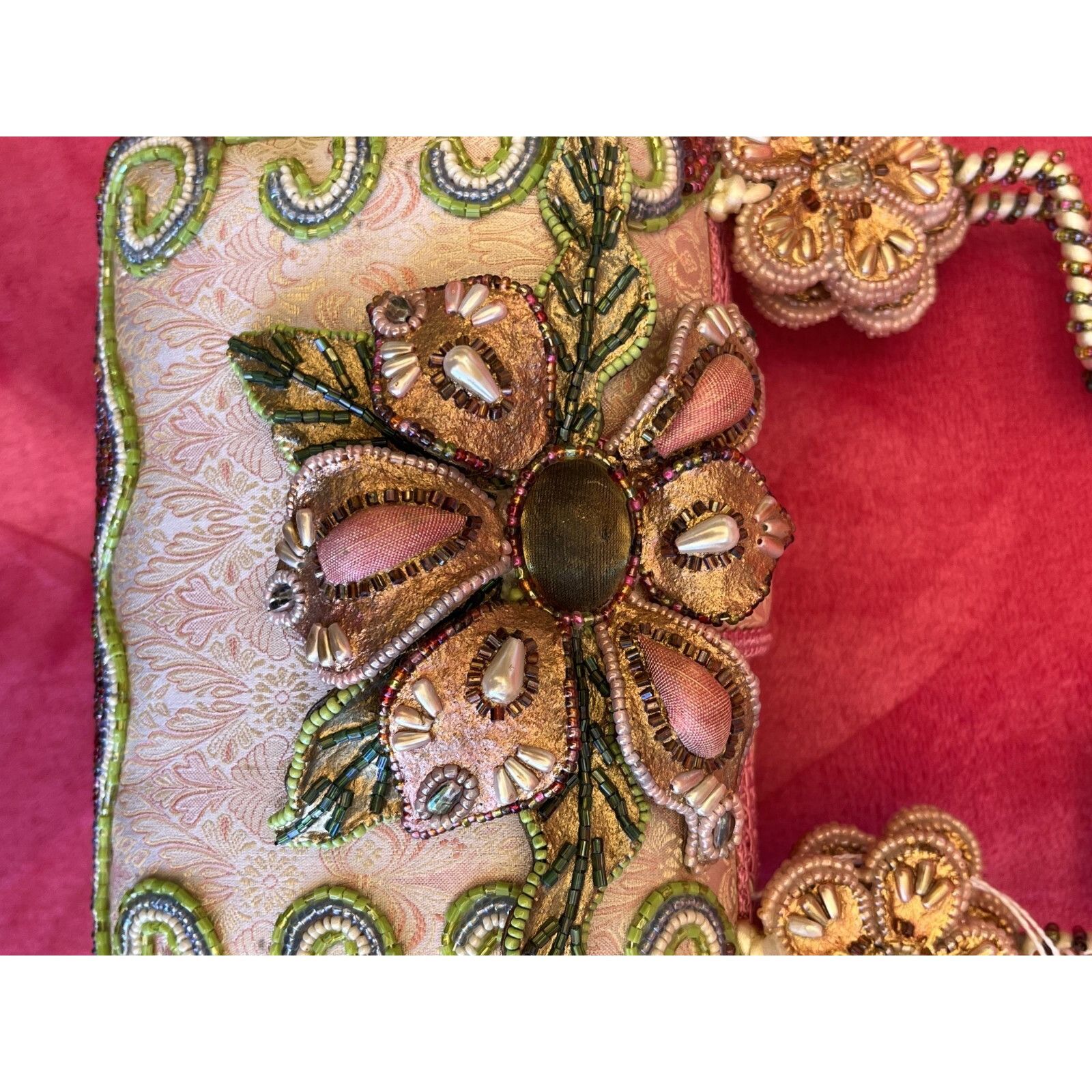 Mary Frances Mary Frances Beaded Floral Handbag With Intricate Embroidery Size ONE SIZE - 14 Thumbnail