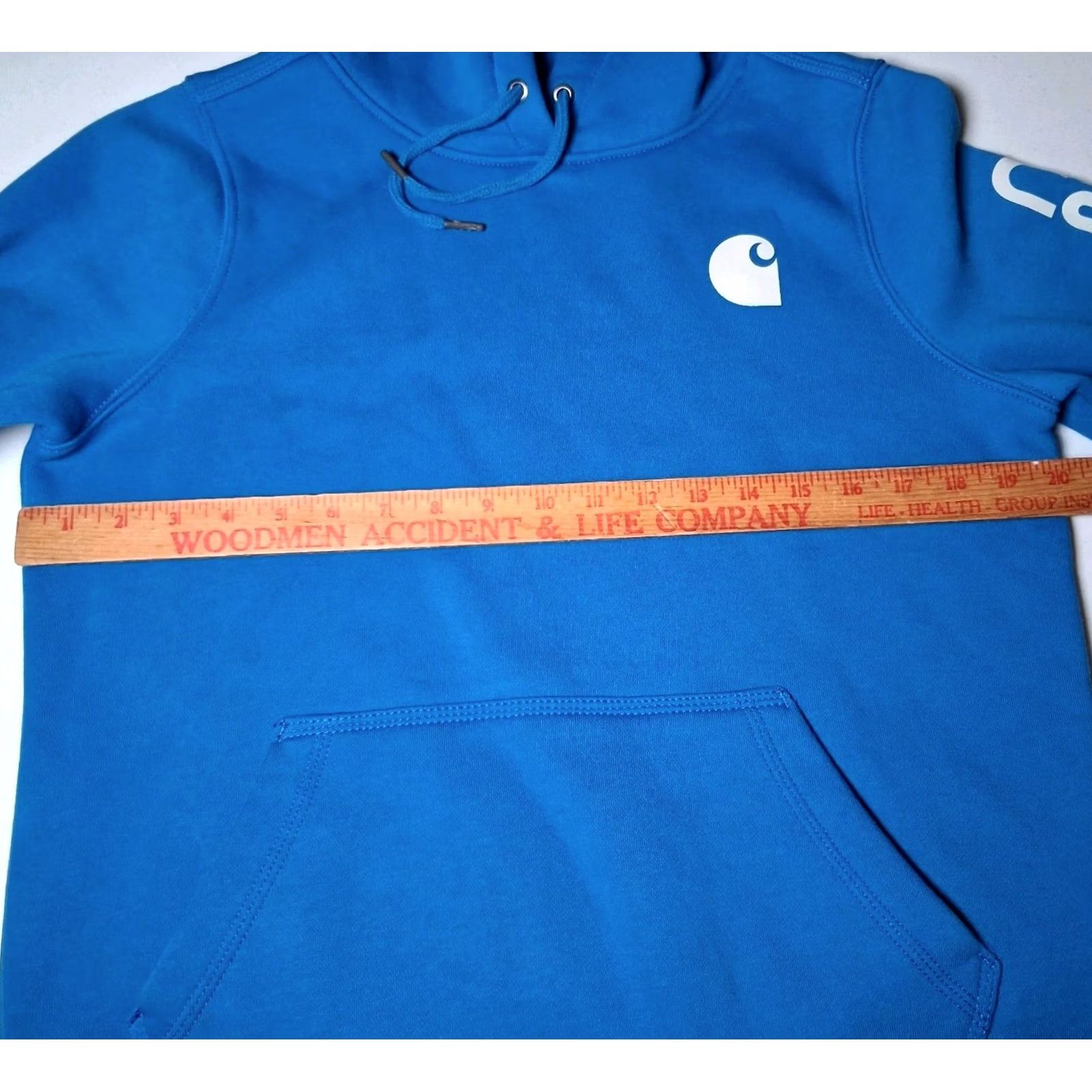 Carhartt VINTAGE Carhartt Clarksburg Hoodie Hooded Sweatshirt Women Small Blue Pullover Workwear Size S / US 4 / IT 40 - 3 Thumbnail