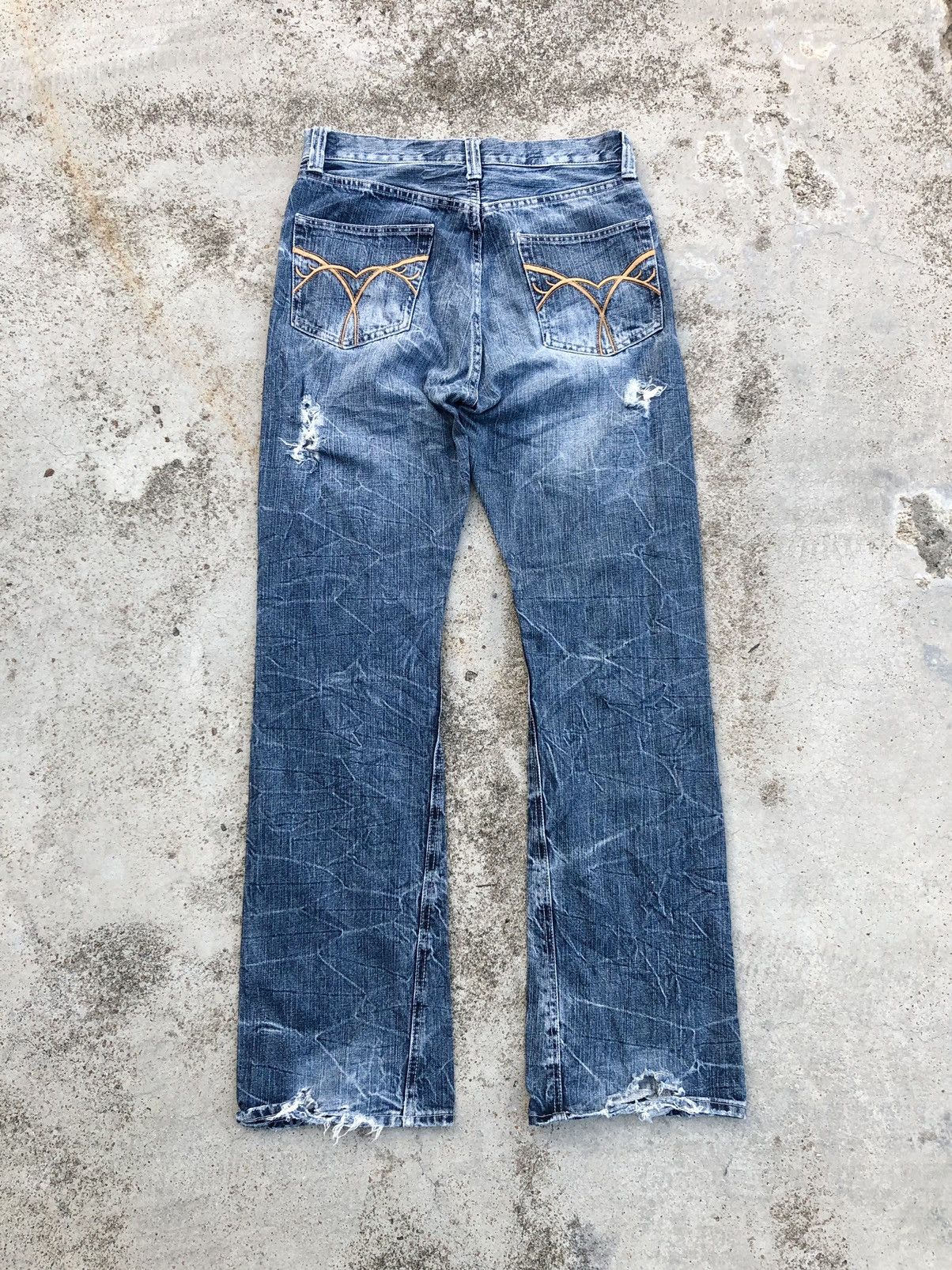 If Six Was Nine FLARED RECONSTRUCTED DISTRESSED DENIM Size US 30 / EU 46 - 5 Thumbnail