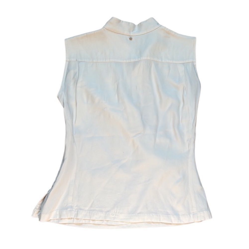 Sportmax Sportsmax Sleeveless Deconstructed Drape Blouse Cream Small Size S / US 4 / IT 40 - 7 Thumbnail